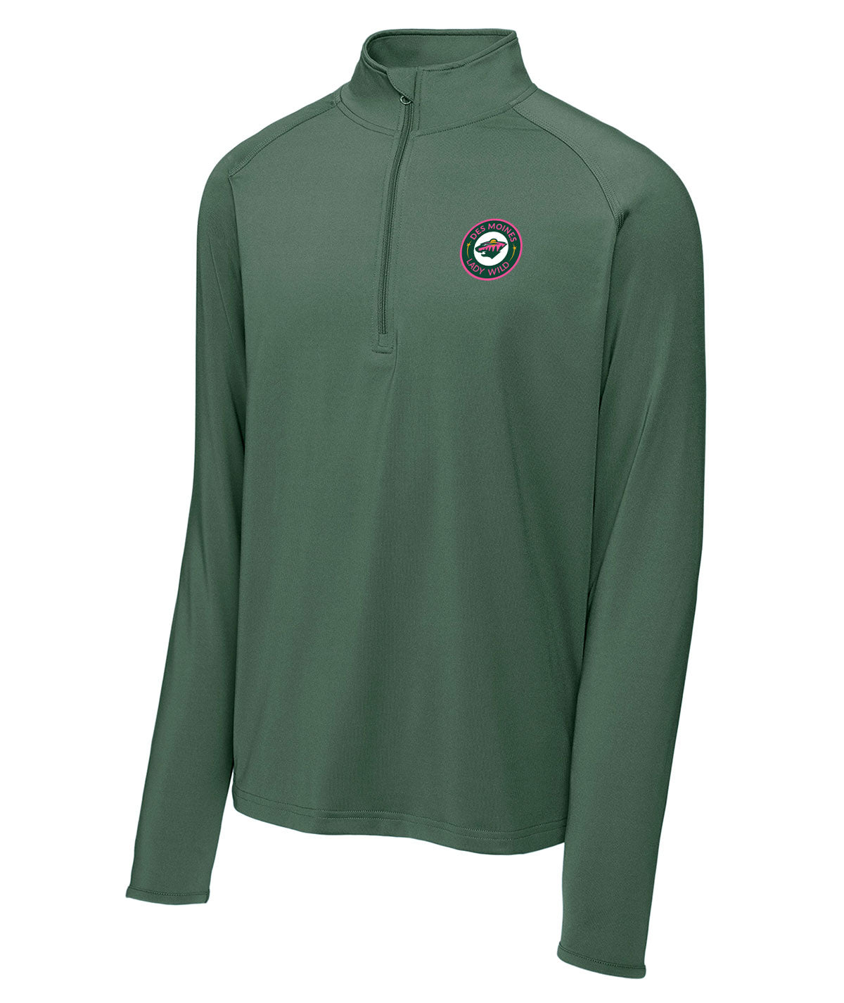 Des Moines Lady Wild Mens 1/4 Zip Solid Pullover