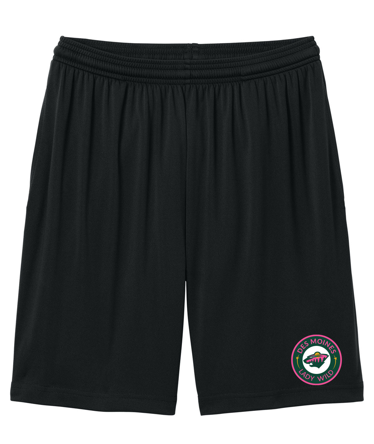 Des Moines Lady Wild Men's Pocketed Performance Shorts