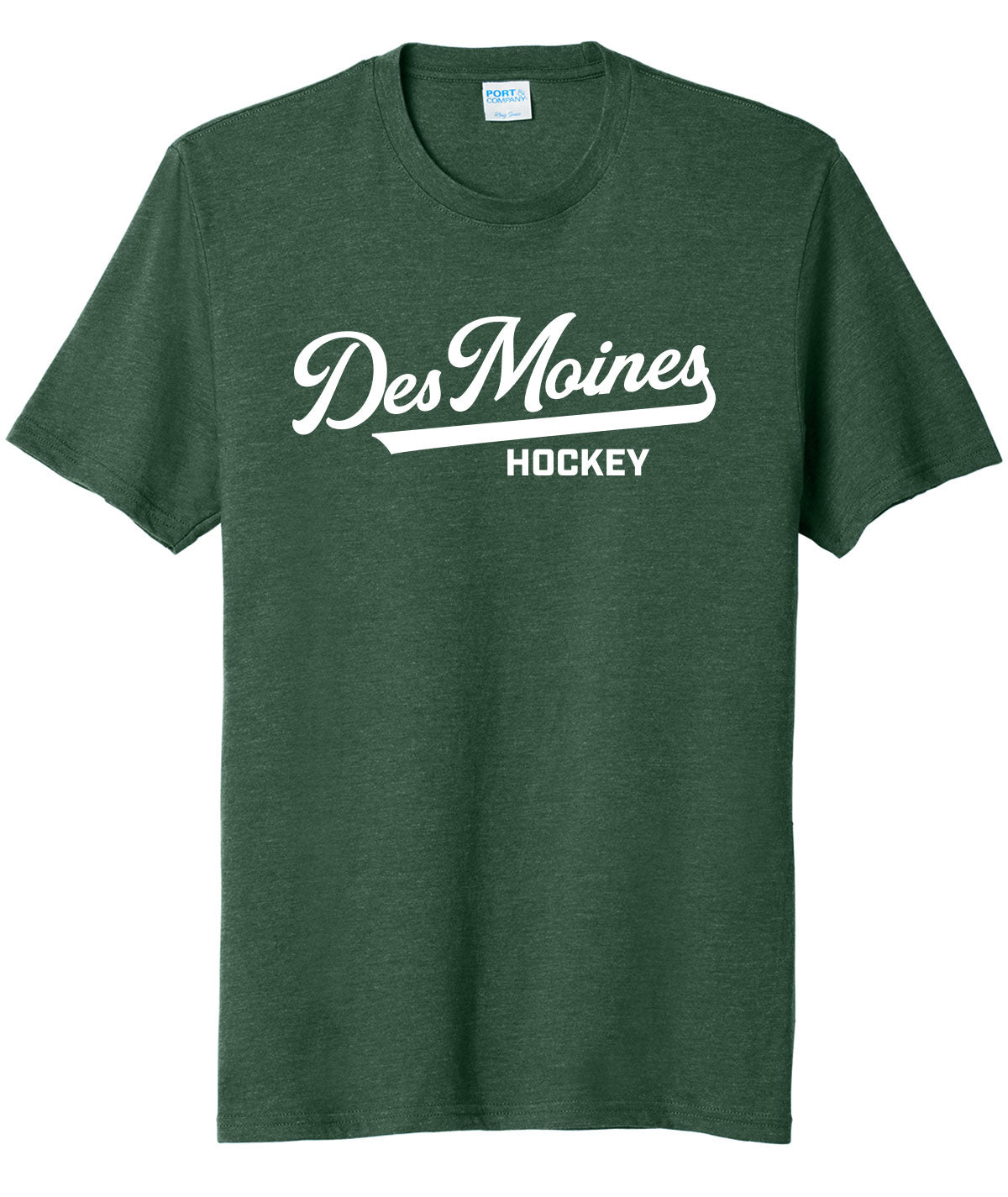 Des Moines Hockey Script Soft Tee