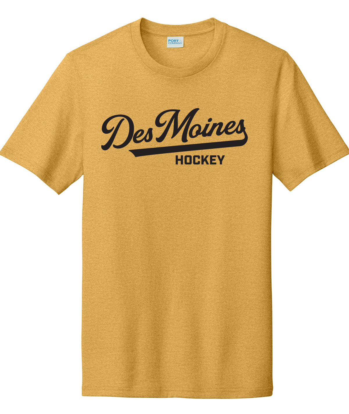 Des Moines Hockey Script Soft Tee
