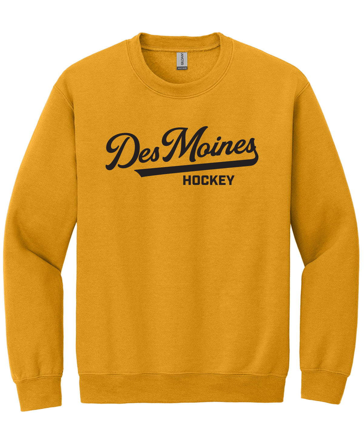 Des Moines Hockey Script Crewneck Sweatshirt