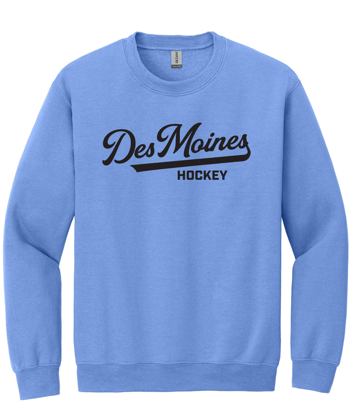 Des Moines Hockey Script Crewneck Sweatshirt