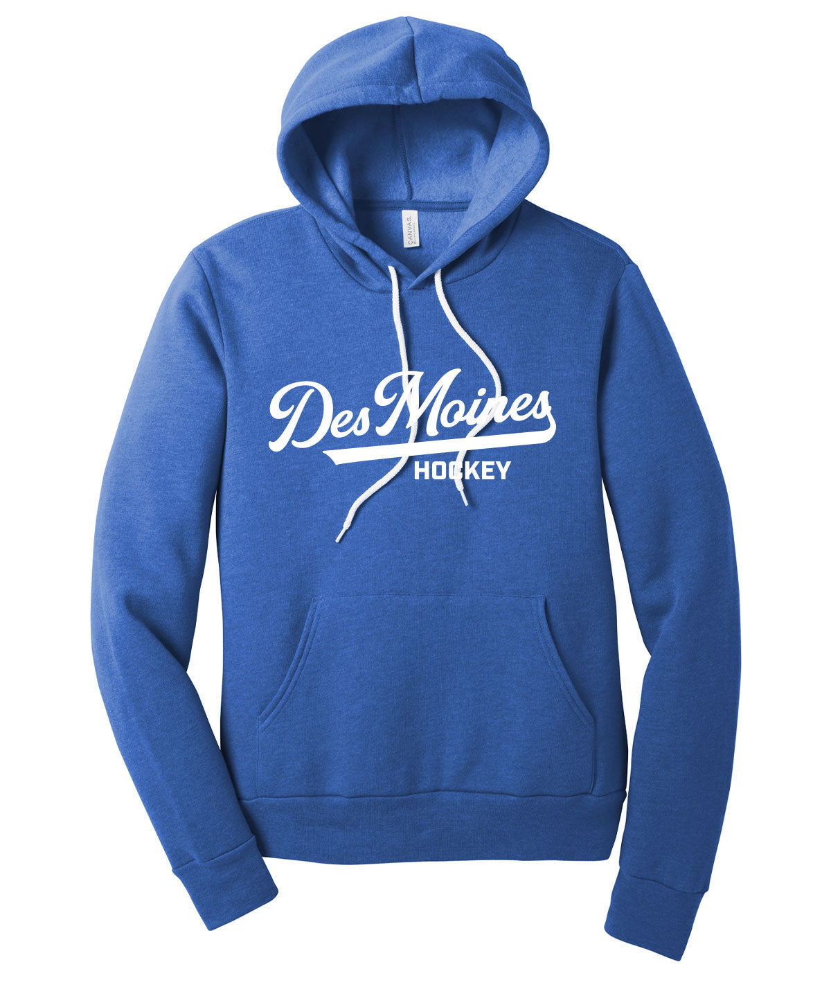 Des Moines Hockey Script Premium Softstyle Hoodie