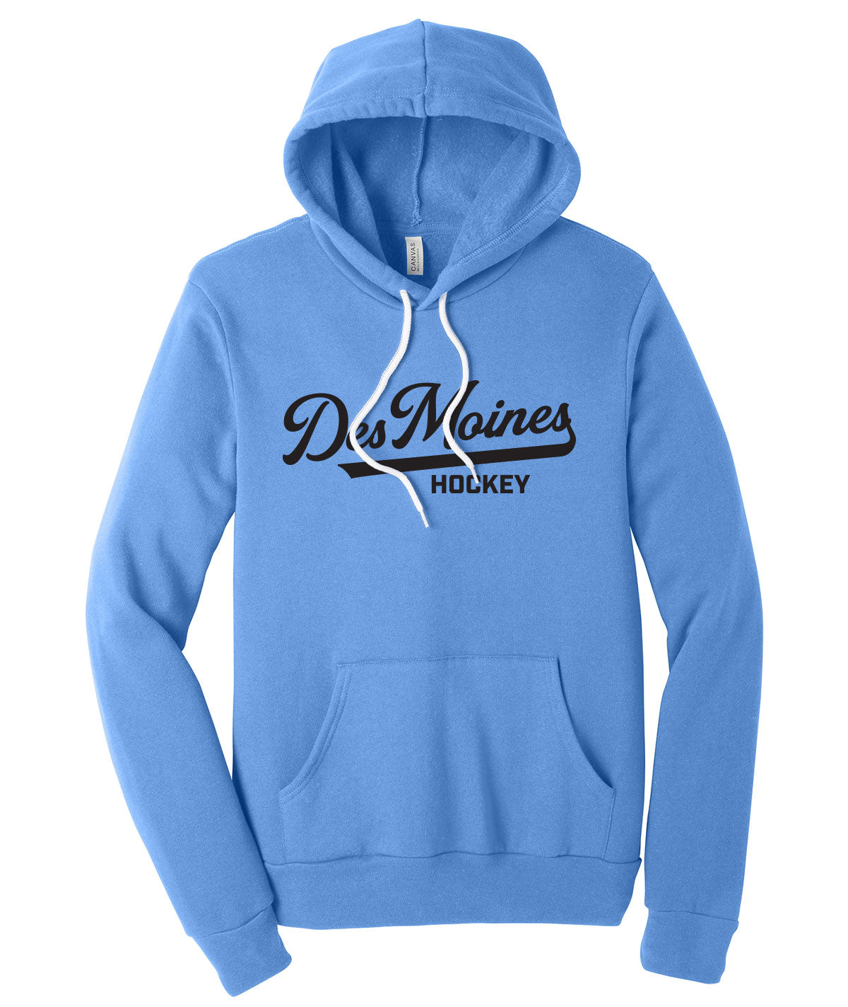 Des Moines Hockey Script Premium Softstyle Hoodie