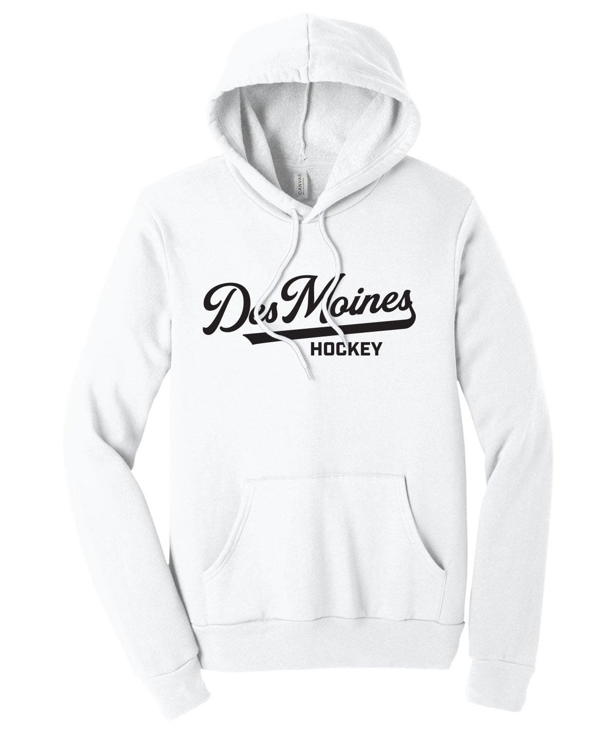 Des Moines Hockey Script Premium Softstyle Hoodie