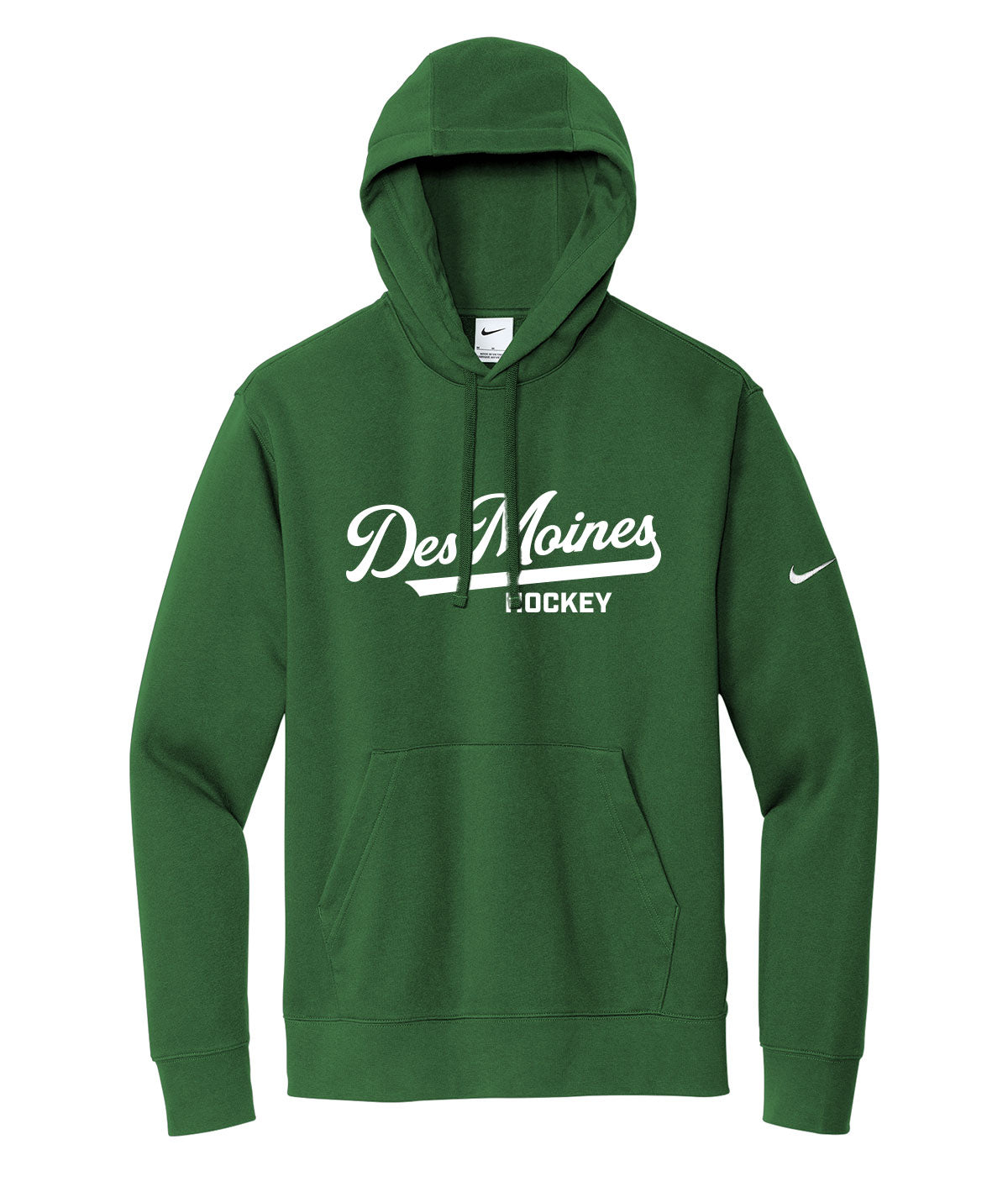 Des Moines Hockey Script Nike Fleece Hoodie