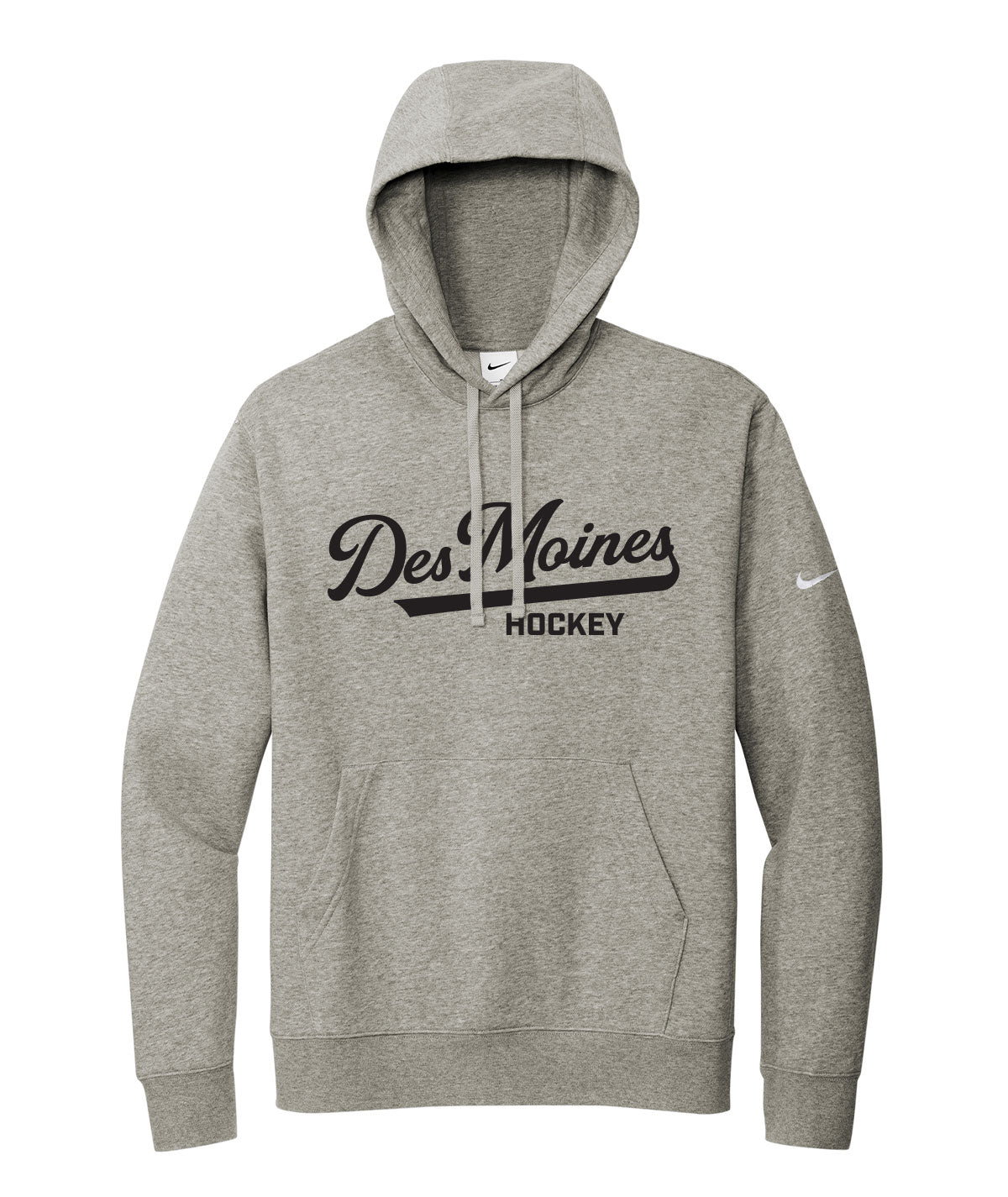 Des Moines Hockey Script Nike Fleece Hoodie
