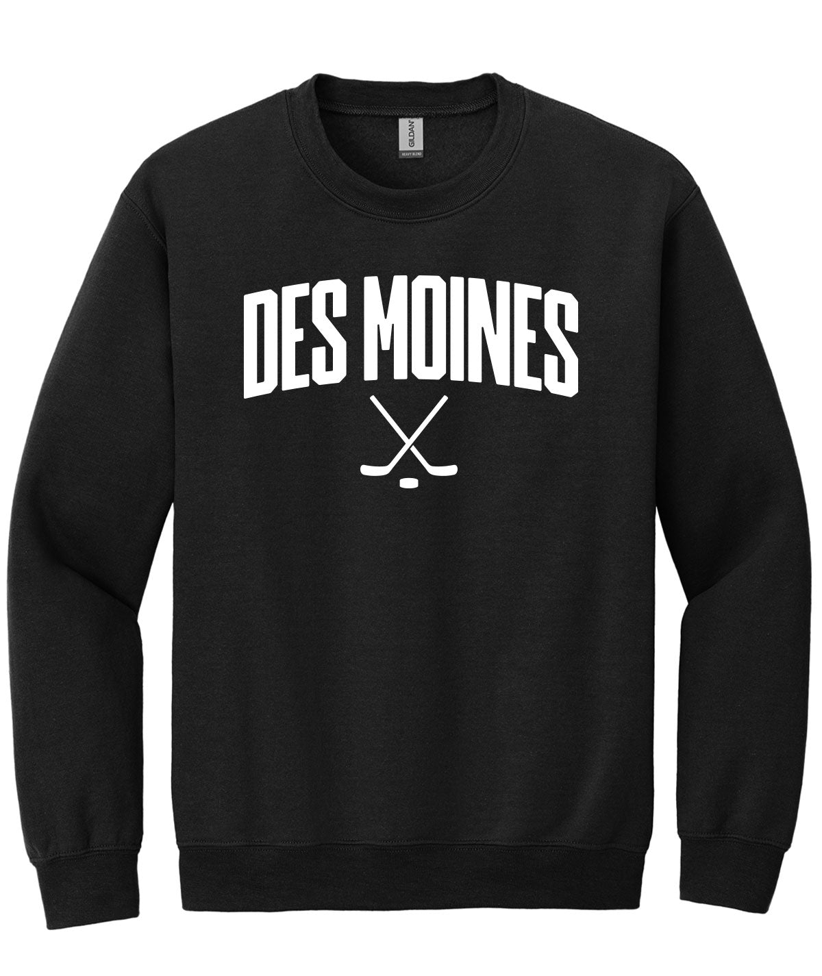 Des Moines Hockey Sticks Crewneck Sweatshirt