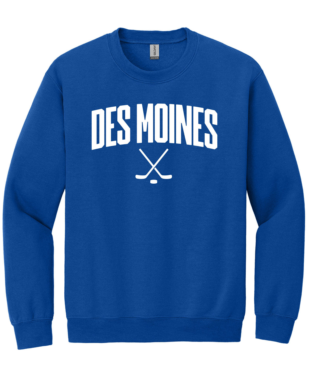 Des Moines Hockey Sticks Crewneck Sweatshirt