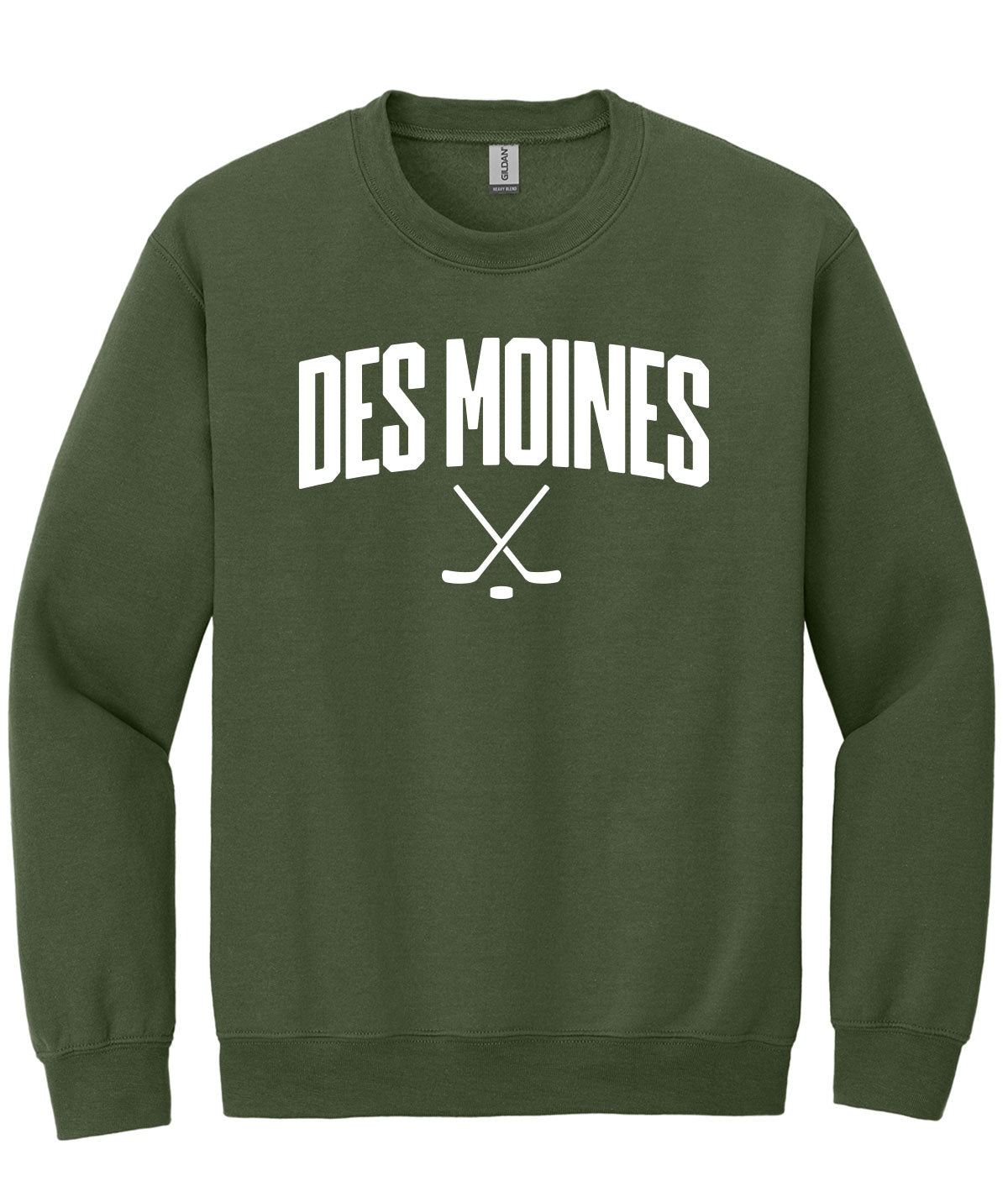 Des Moines Hockey Sticks Crewneck Sweatshirt