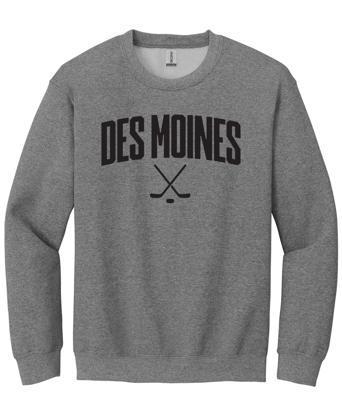 Des Moines Hockey Sticks Crewneck Sweatshirt