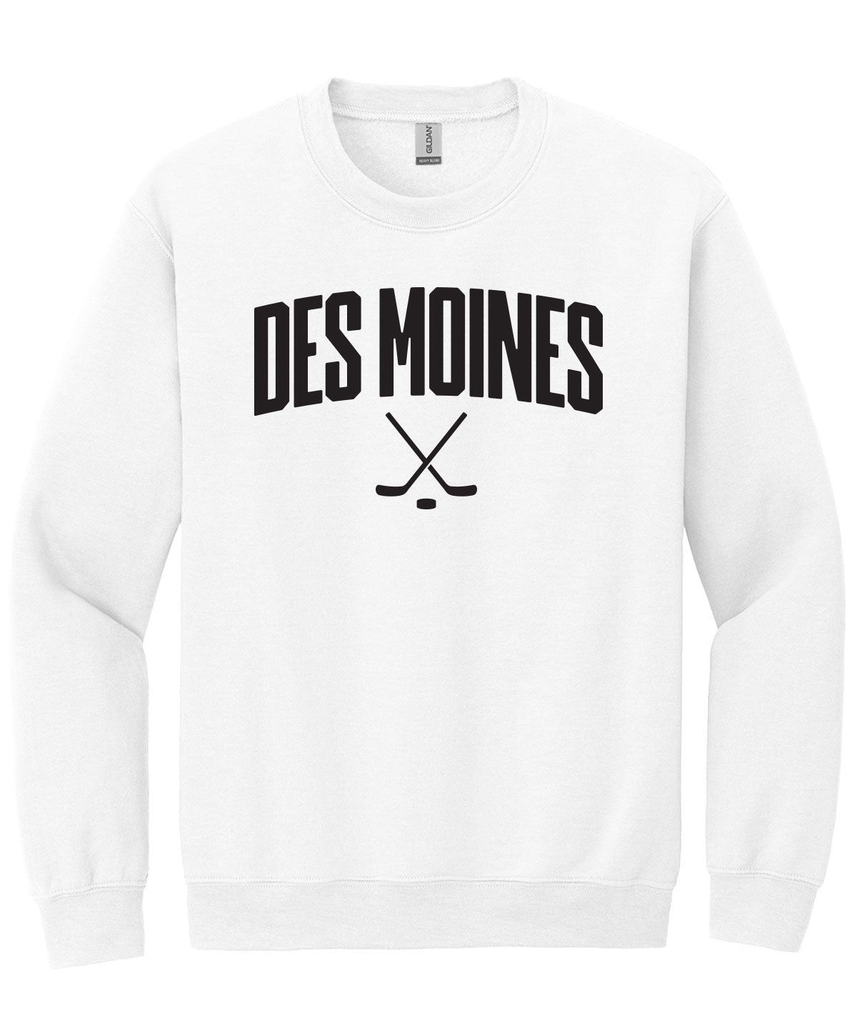 Des Moines Hockey Sticks Crewneck Sweatshirt