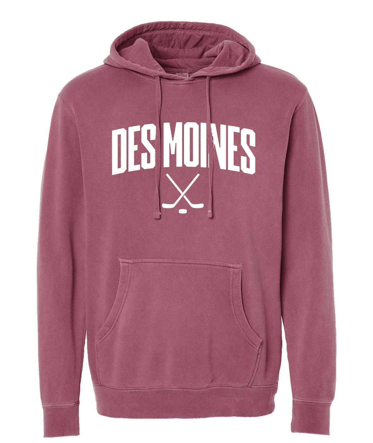 Des Moines Hockey Sticks Slouch Hoodie