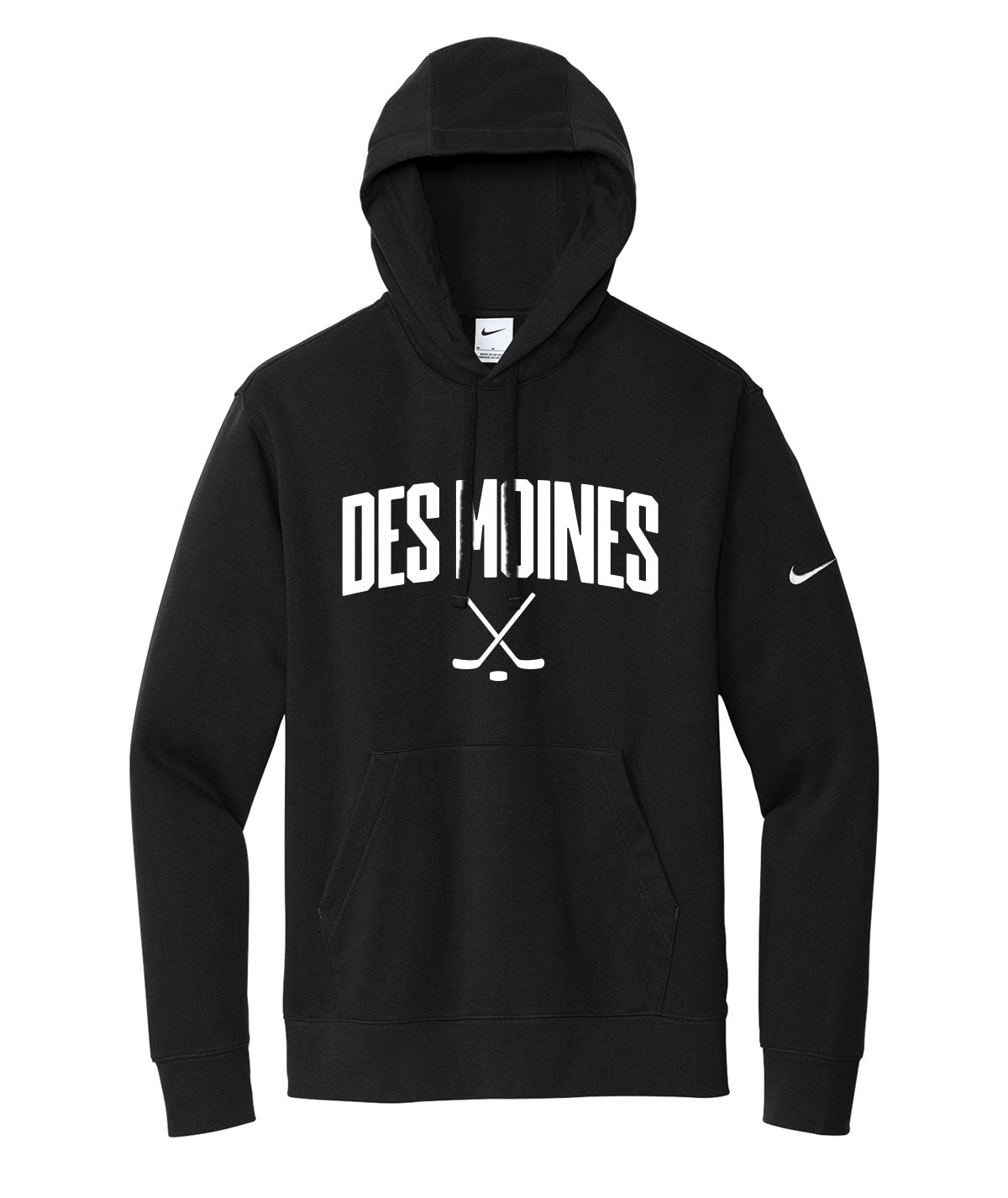 Des Moines Hockey Sticks Nike Fleece Hoodie