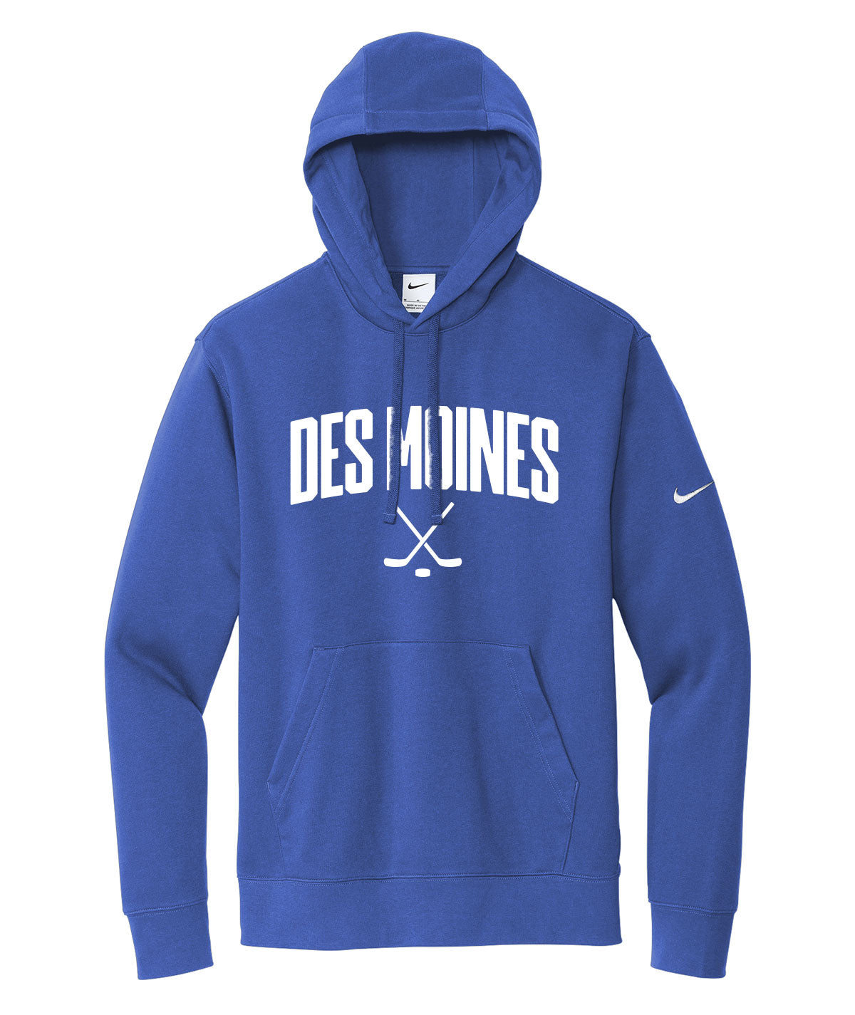 Des Moines Hockey Sticks Nike Fleece Hoodie