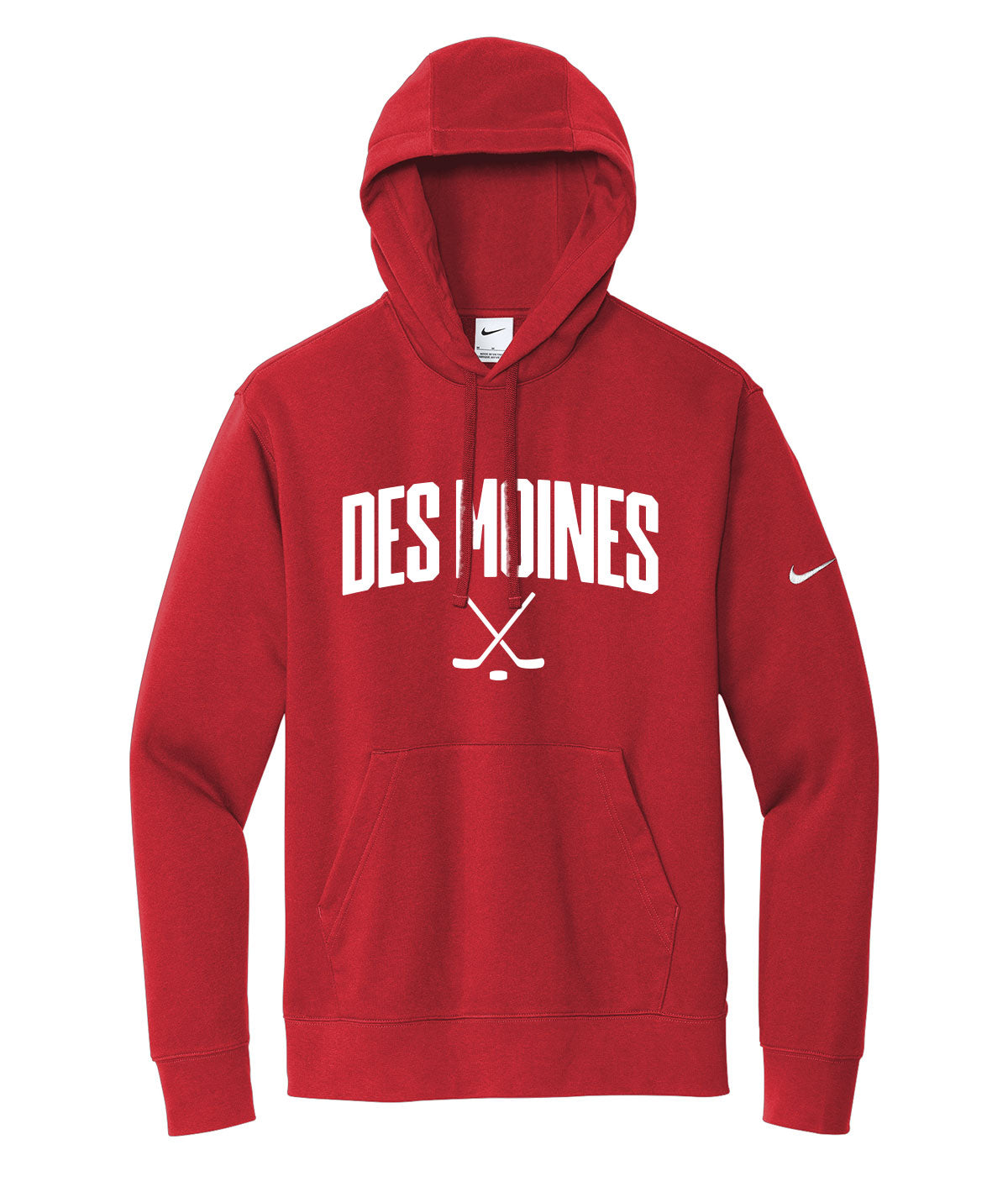 Des Moines Hockey Sticks Nike Fleece Hoodie