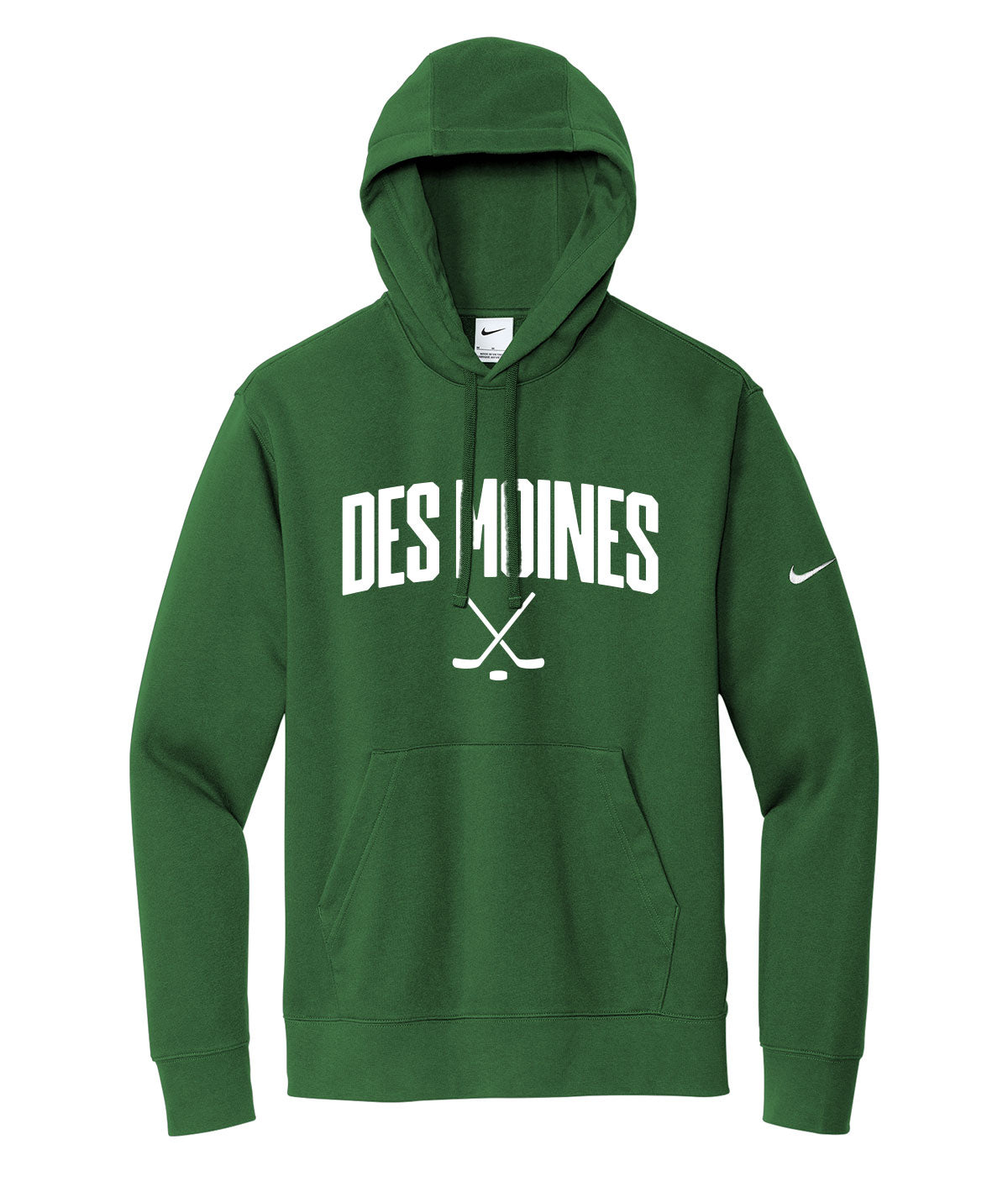 Des Moines Hockey Sticks Nike Fleece Hoodie