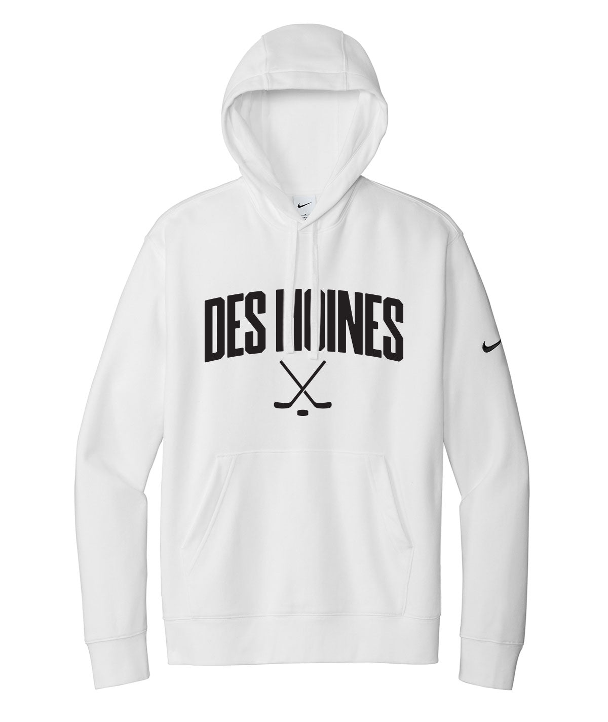 Des Moines Hockey Sticks Nike Fleece Hoodie