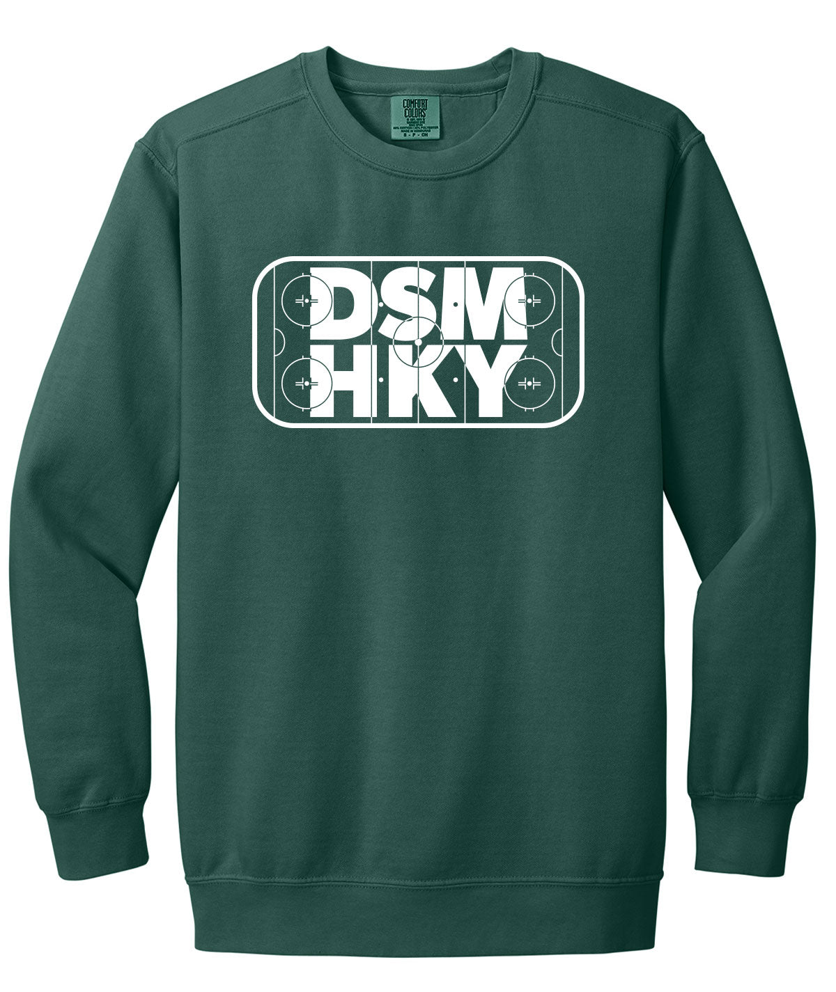 Des Moines Hockey DSM HKY Comfort Colors Crewneck Sweatshirt
