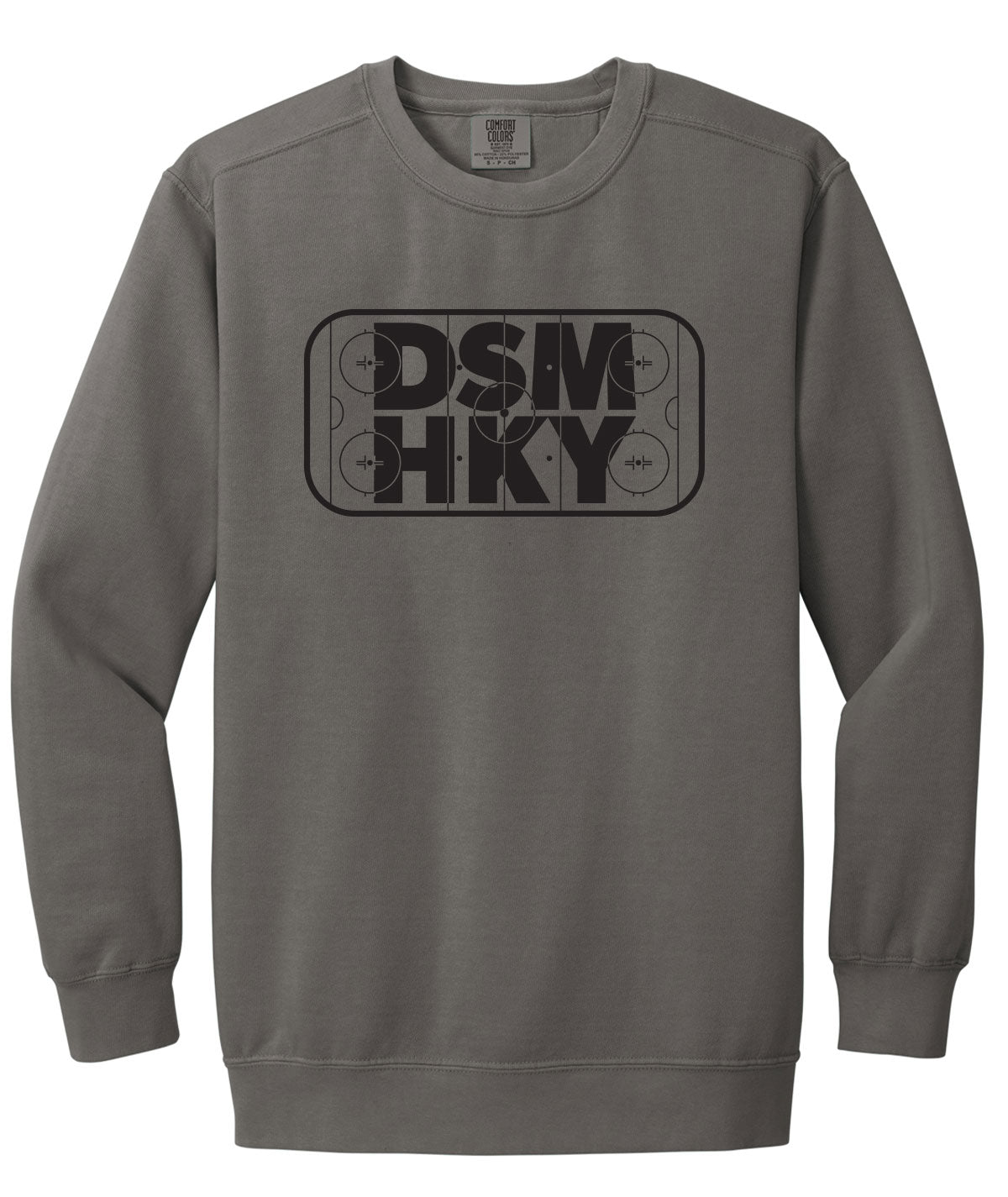 Des Moines Hockey DSM HKY Comfort Colors Crewneck Sweatshirt