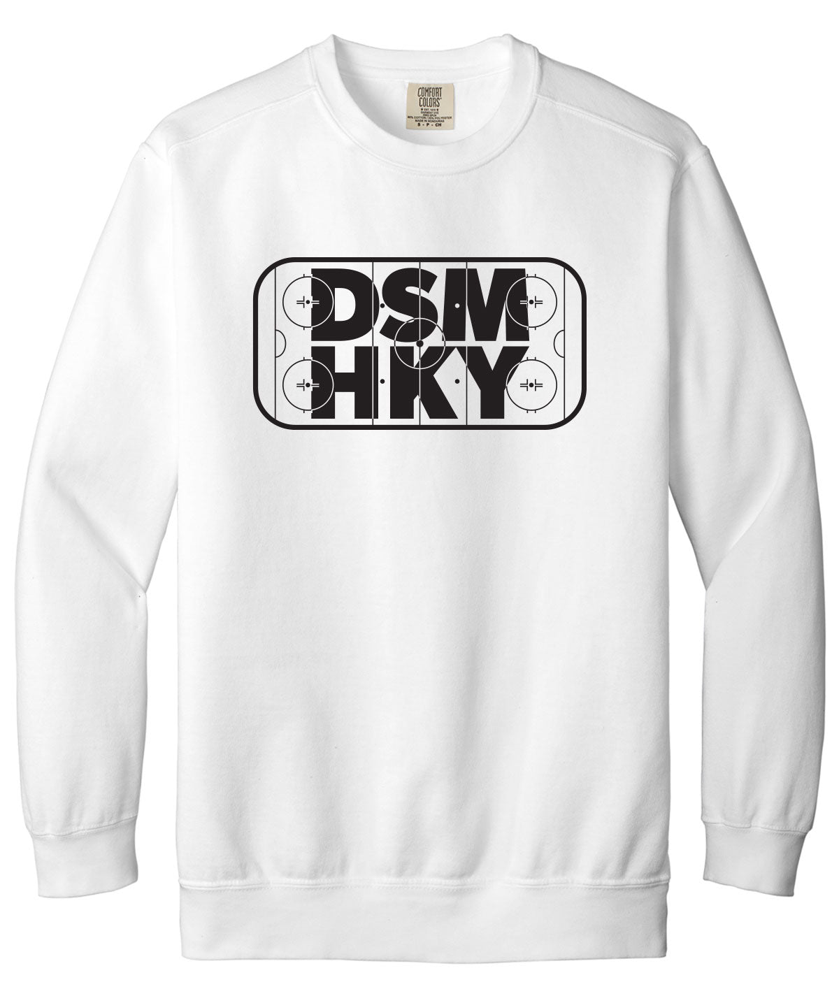 Des Moines Hockey DSM HKY Comfort Colors Crewneck Sweatshirt