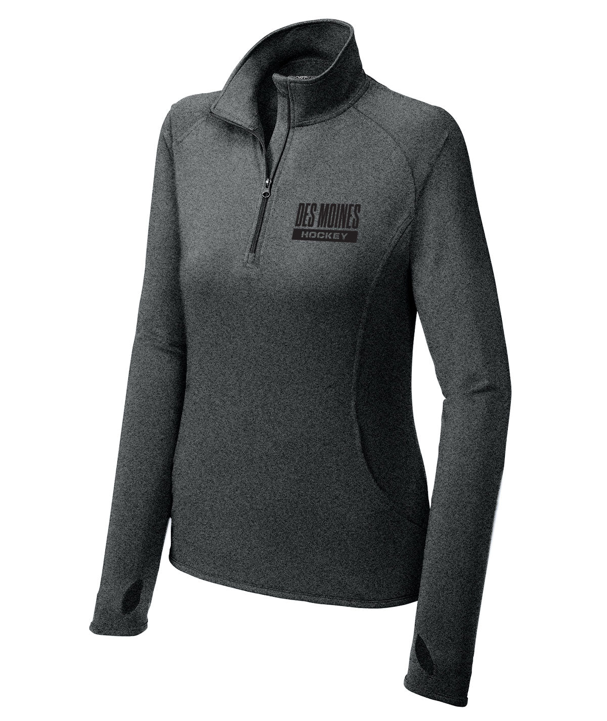 Des Moines Hockey Womens 1/4 Zip Pullover
