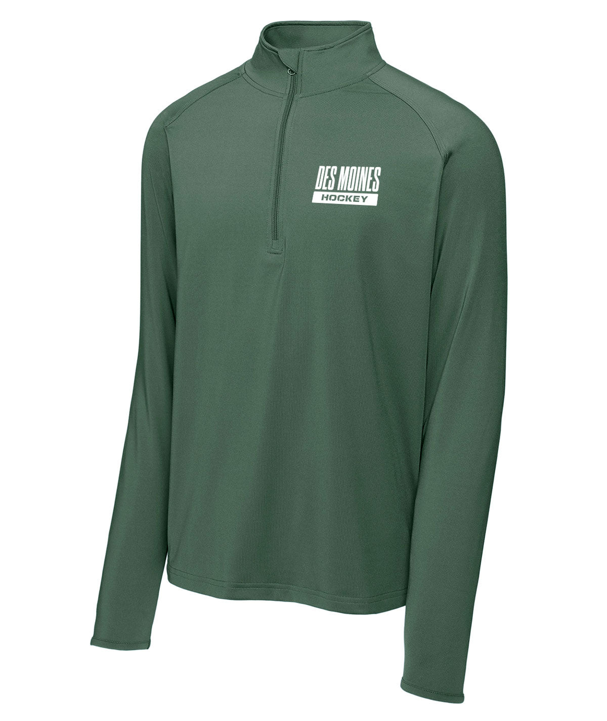 Des Moines Hockey Mens 1/4 Zip Solid Pullover