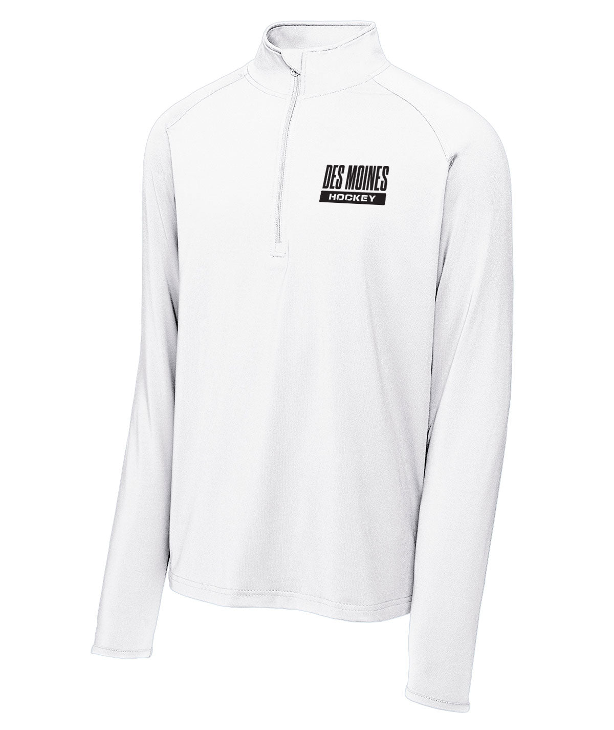 Des Moines Hockey Mens 1/4 Zip Solid Pullover