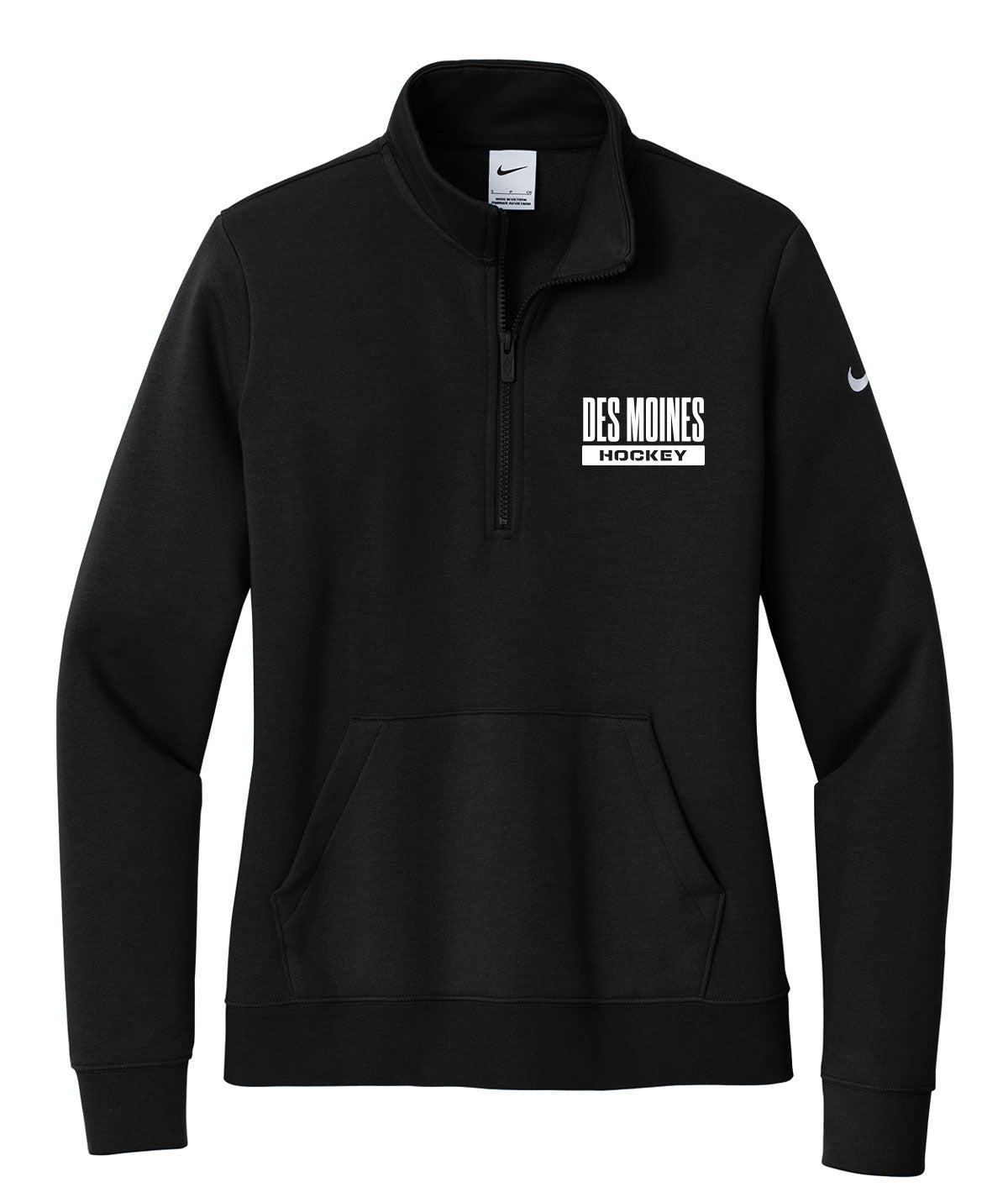 Des Moines Hockey Womens Nike 1/2 Zip Fleece
