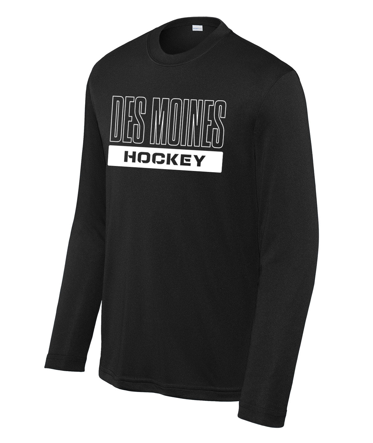 Des Moines Hockey Youth Long-Sleeve Performance Tee