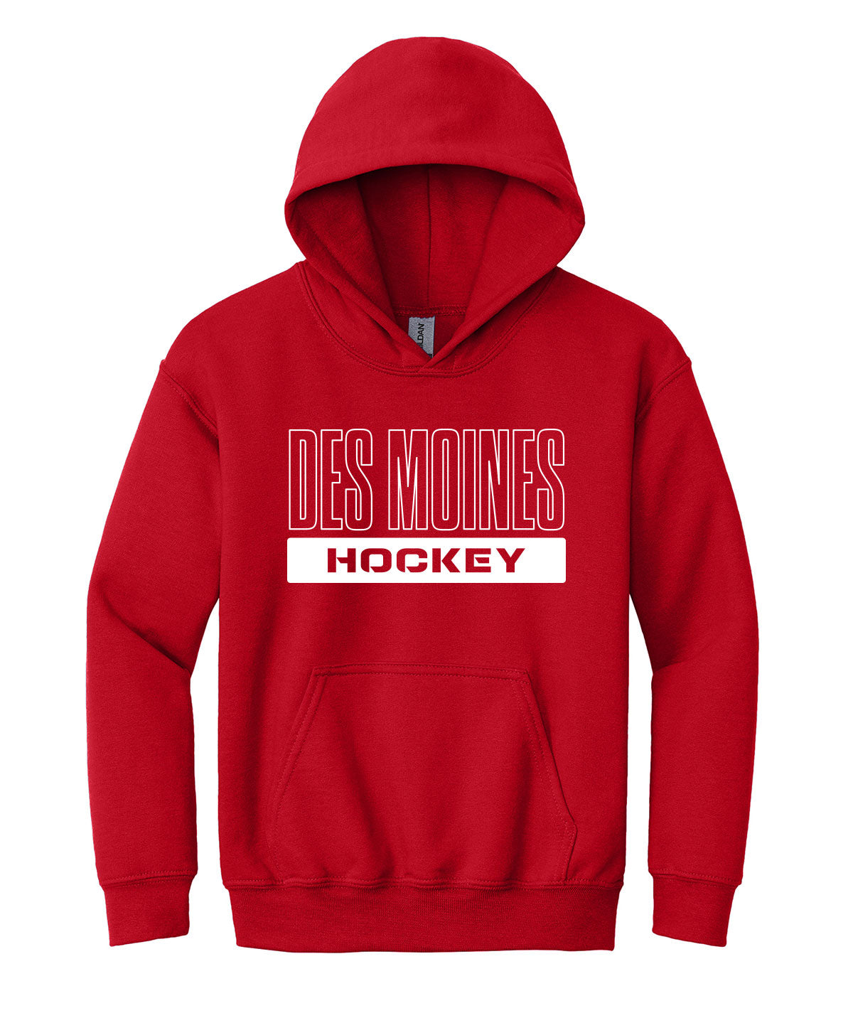 Des Moines Hockey Youth Hooded Sweatshirt