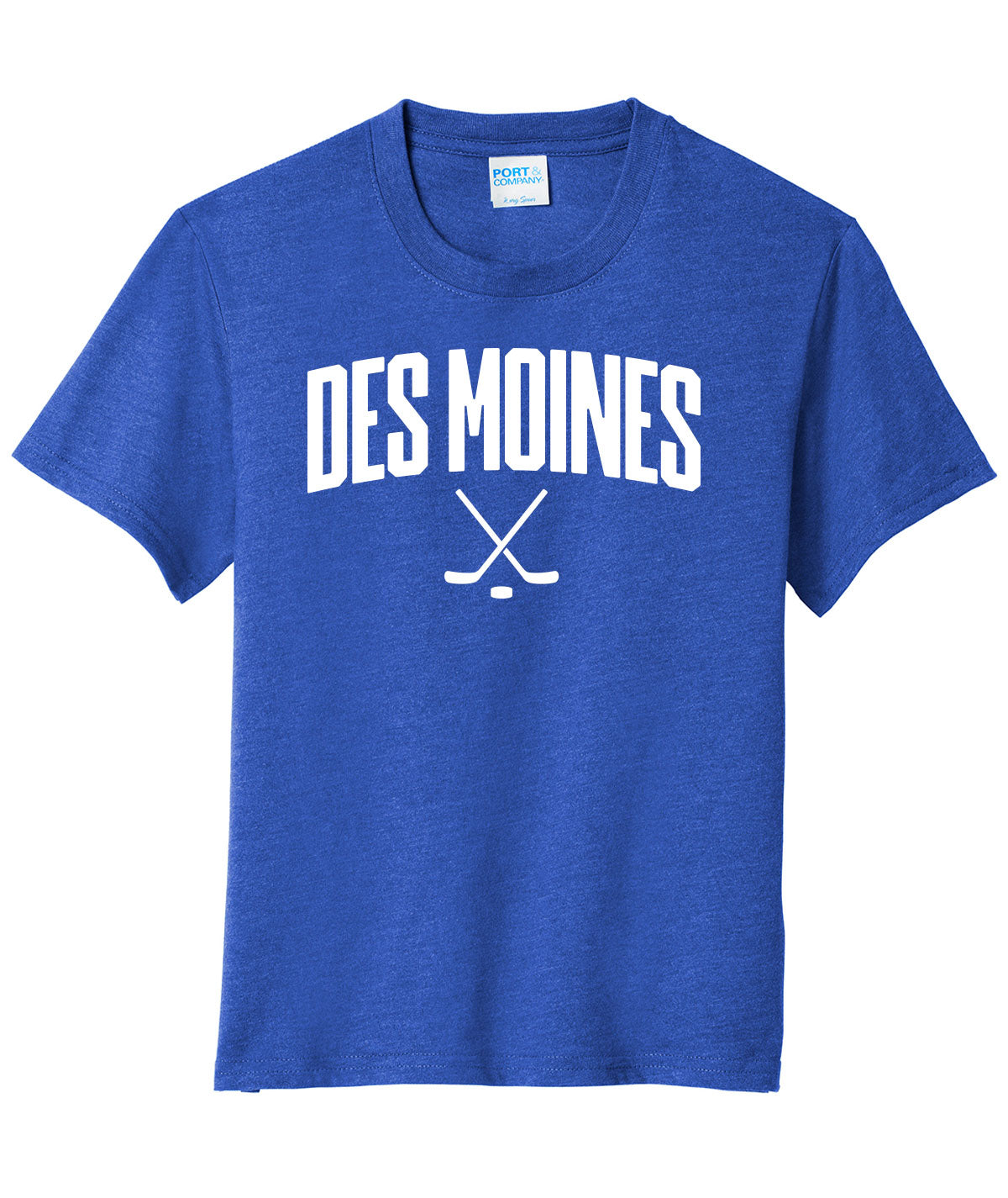 Des Moines Hockey Sticks Youth Soft Tee
