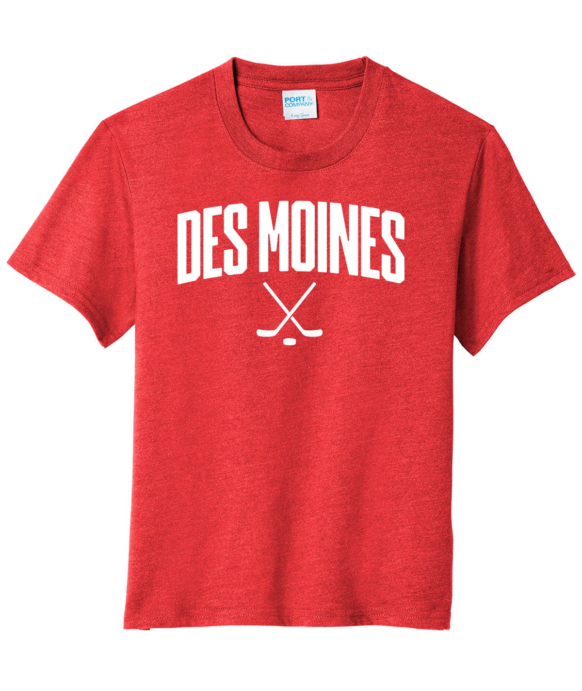 Des Moines Hockey Sticks Youth Soft Tee