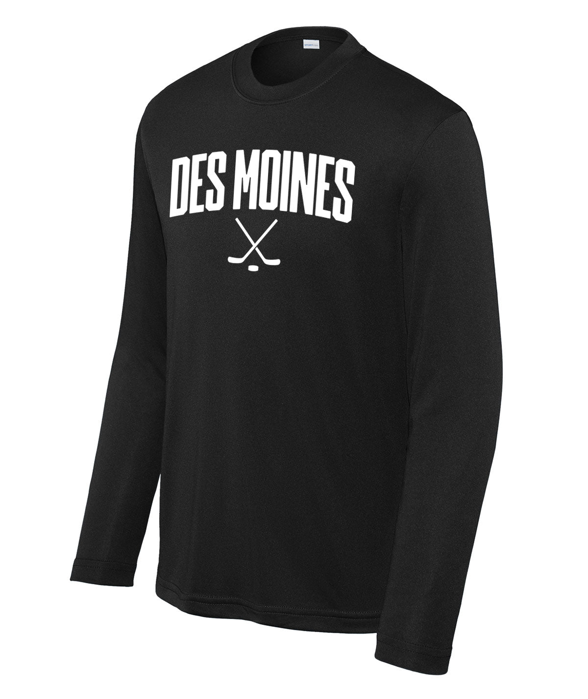 Des Moines Hockey Sticks Youth Long-Sleeve Performance Tee