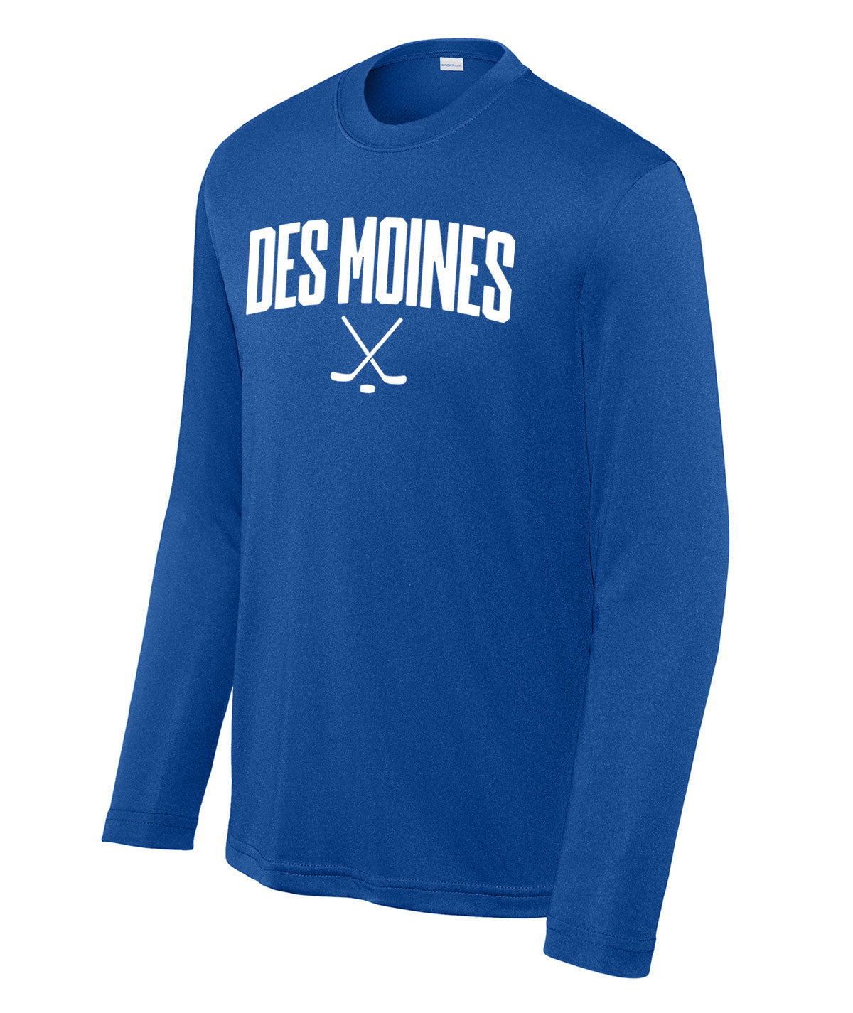 Des Moines Hockey Sticks Youth Long-Sleeve Performance Tee