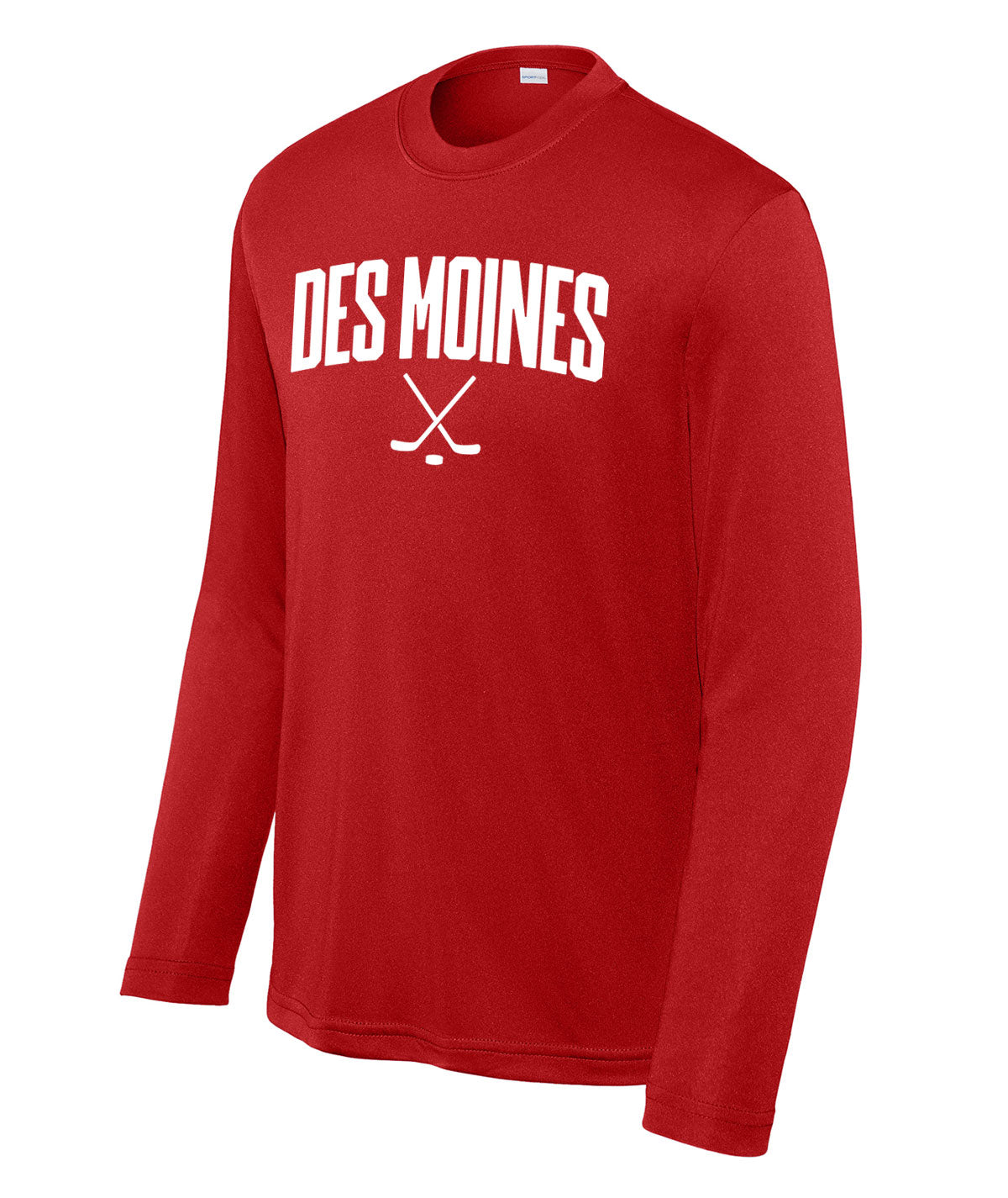 Des Moines Hockey Sticks Youth Long-Sleeve Performance Tee