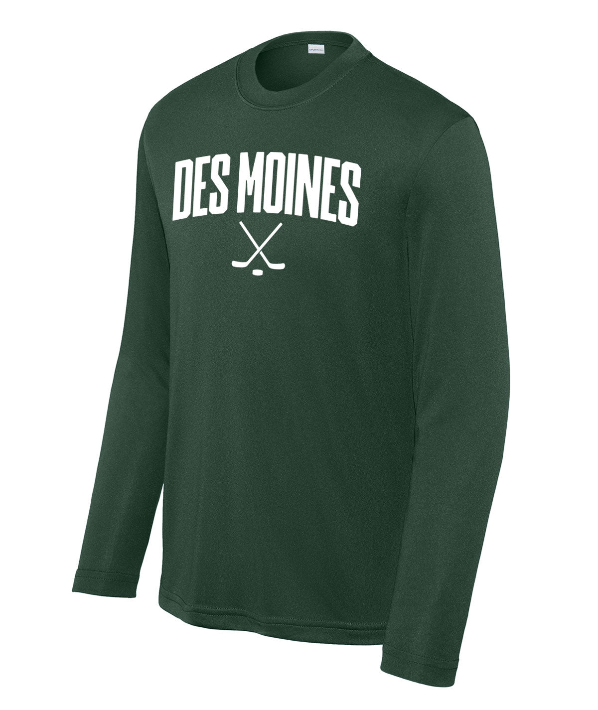 Des Moines Hockey Sticks Youth Long-Sleeve Performance Tee