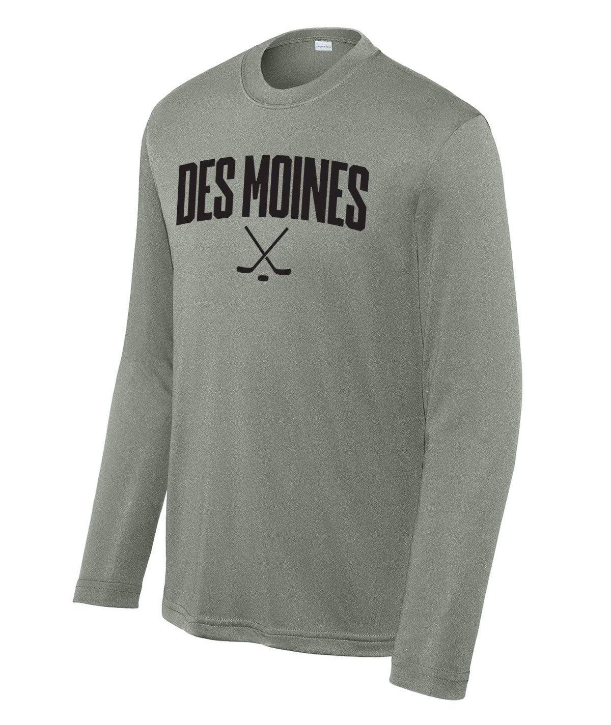 Des Moines Hockey Sticks Youth Long-Sleeve Performance Tee