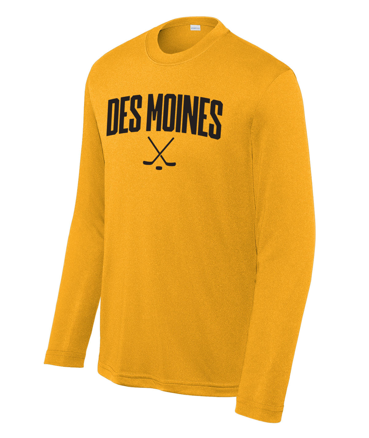 Des Moines Hockey Sticks Youth Long-Sleeve Performance Tee
