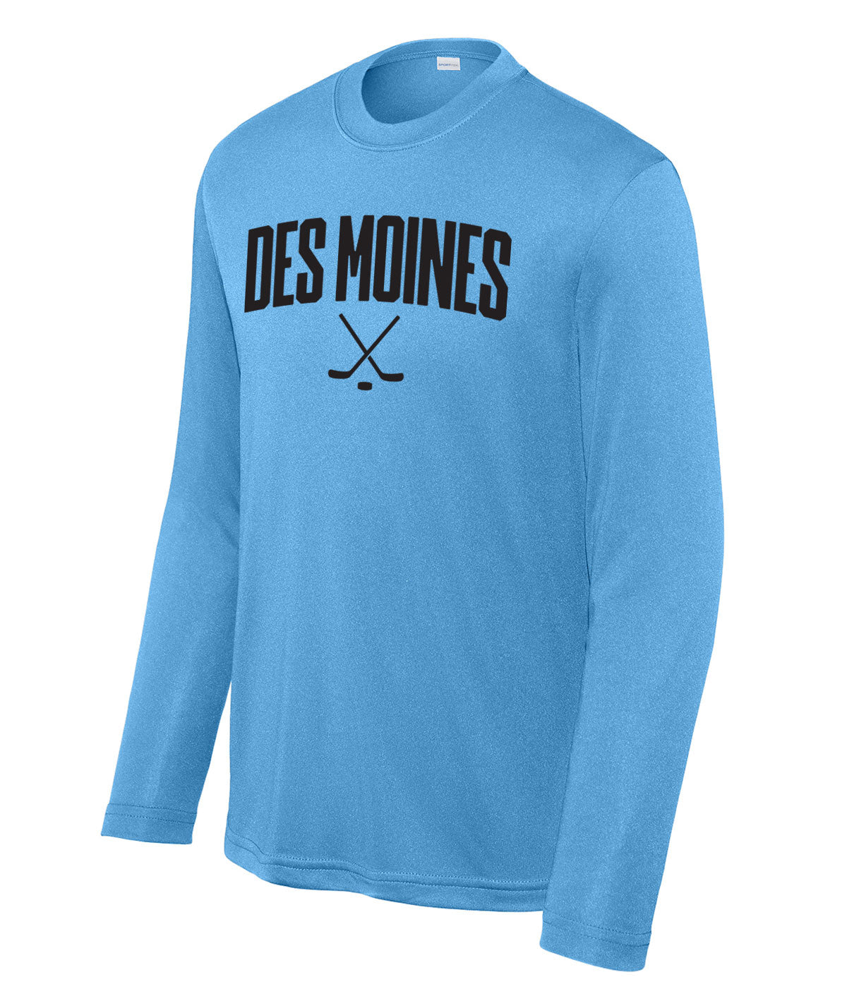 Des Moines Hockey Sticks Youth Long-Sleeve Performance Tee