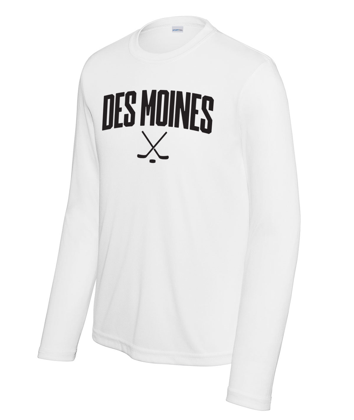 Des Moines Hockey Sticks Youth Long-Sleeve Performance Tee