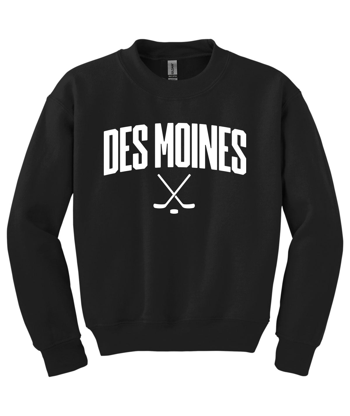 Des Moines Hockey Sticks Youth Crewneck Sweatshirt