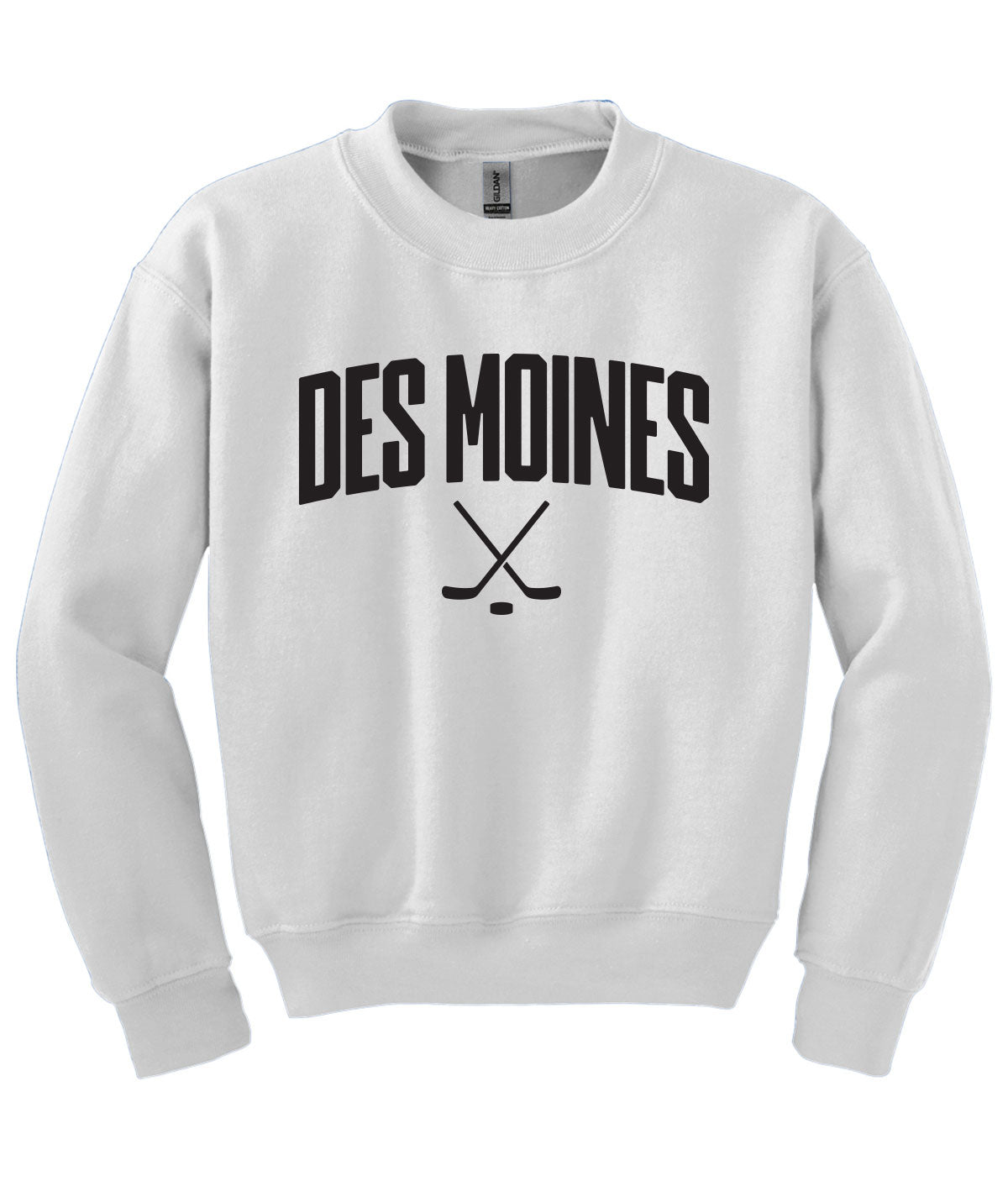 Des Moines Hockey Sticks Youth Crewneck Sweatshirt