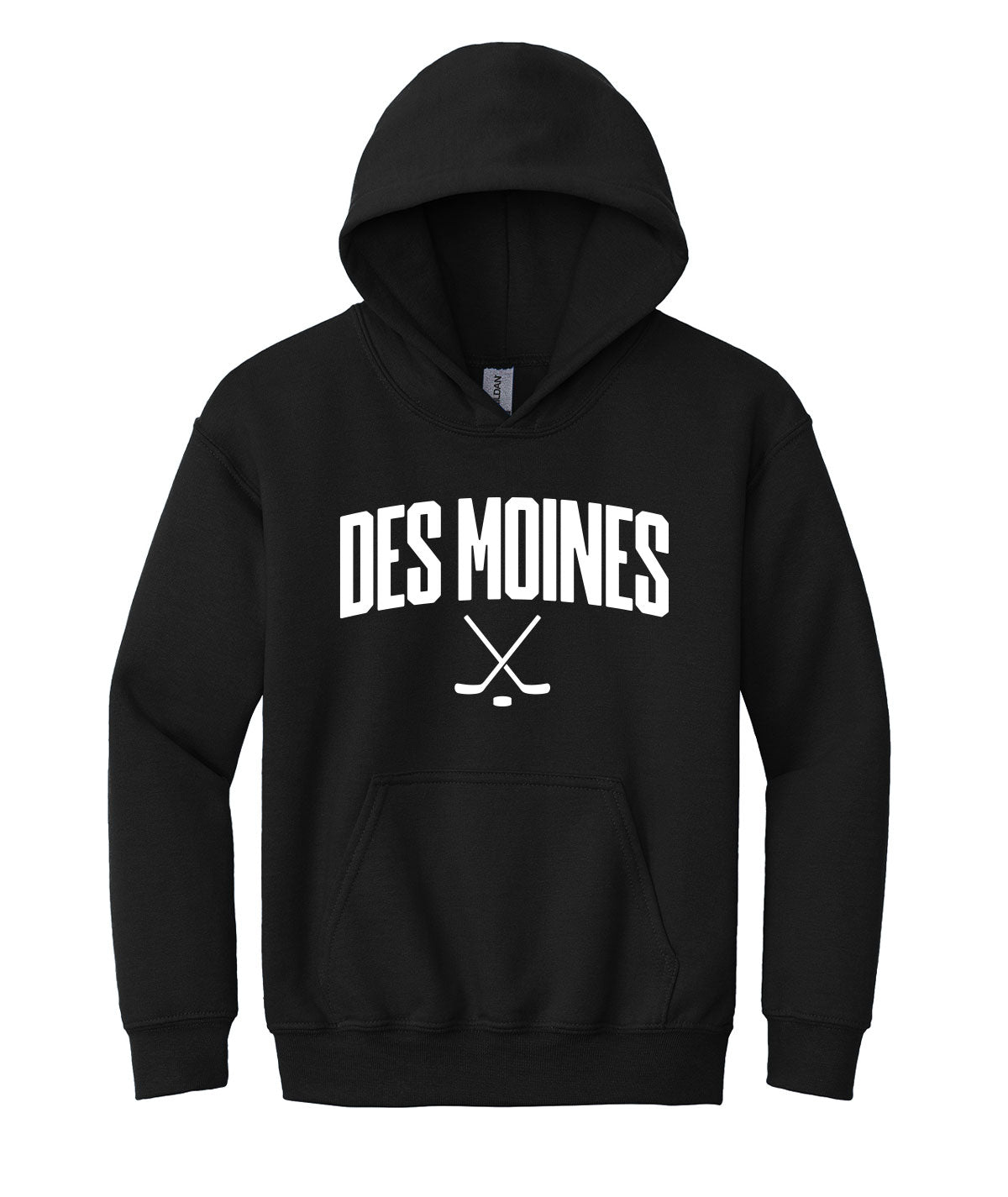Des Moines Hockey Sticks Youth Hooded Sweatshirt