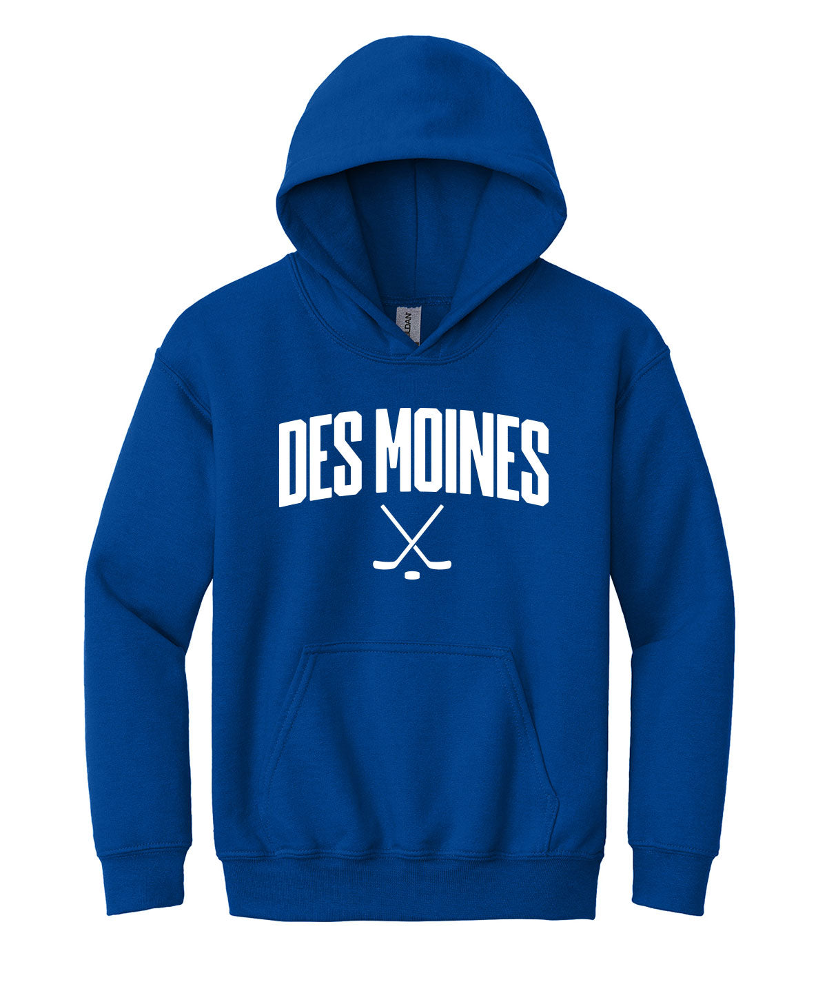 Des Moines Hockey Sticks Youth Hooded Sweatshirt