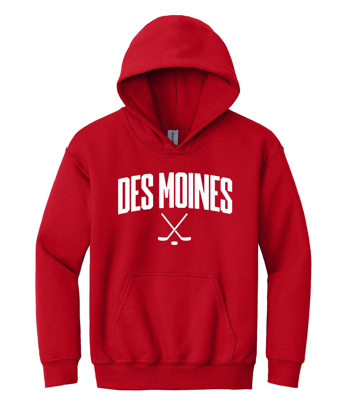 Des Moines Hockey Sticks Youth Hooded Sweatshirt