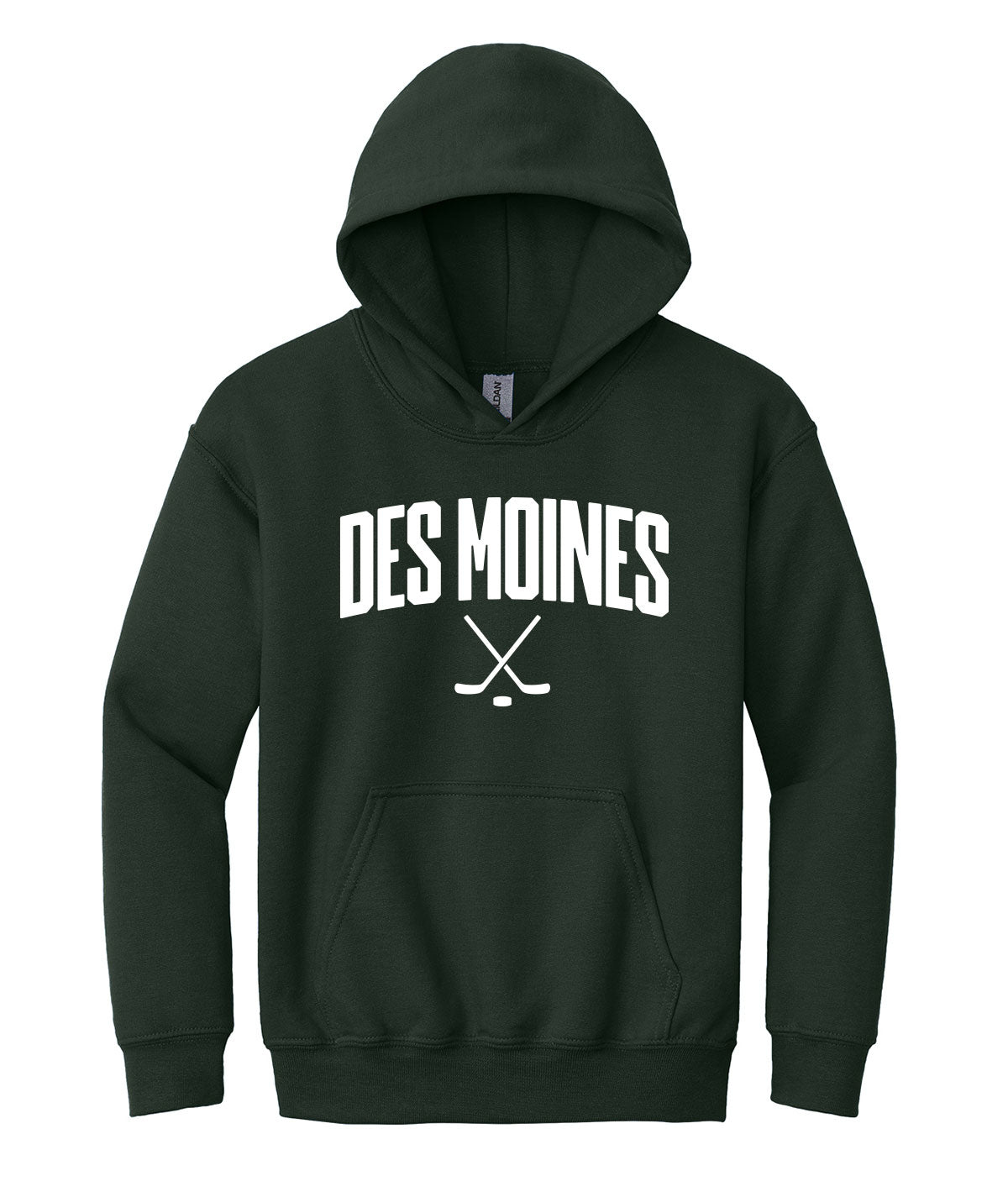 Des Moines Hockey Sticks Youth Hooded Sweatshirt