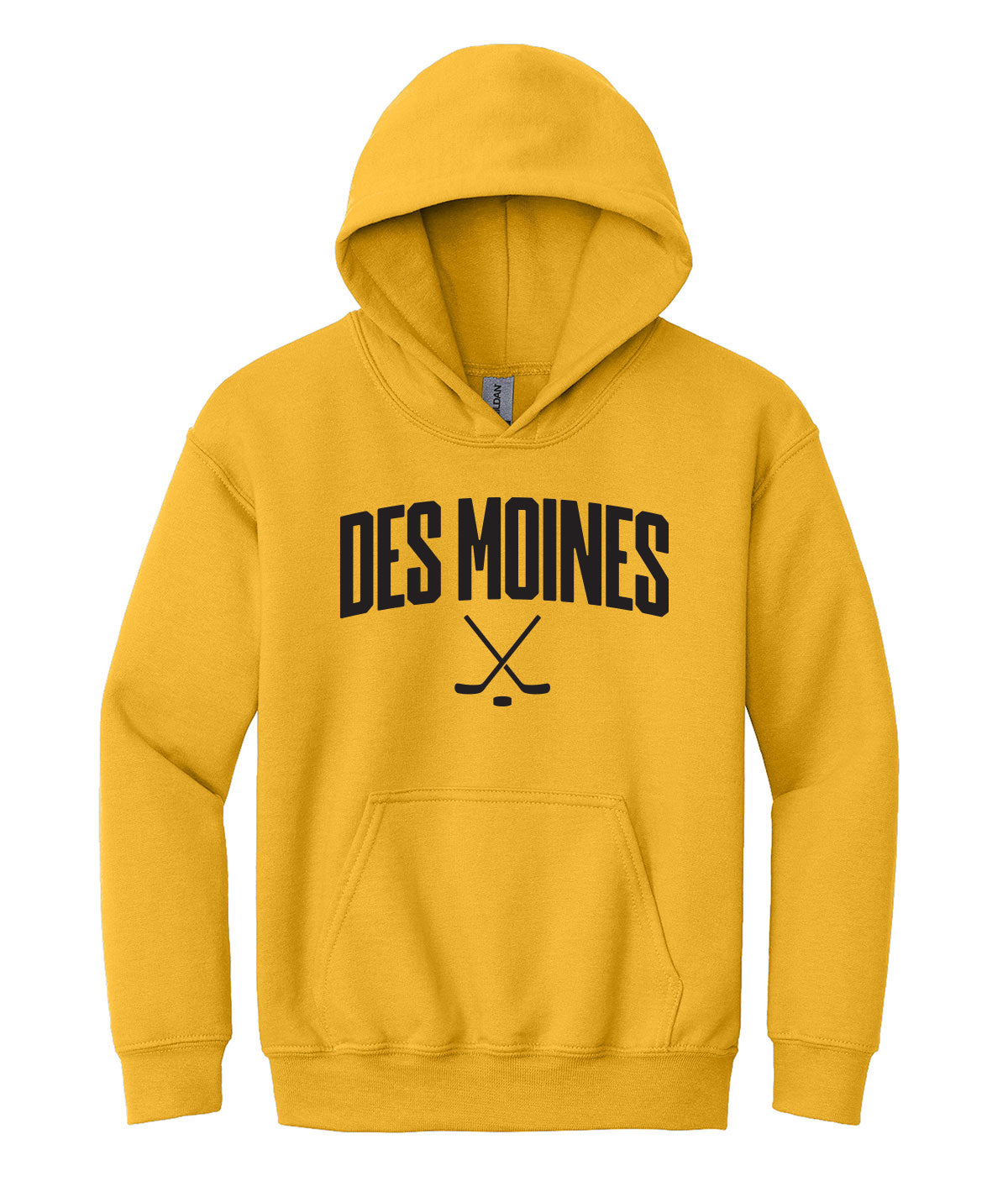Des Moines Hockey Sticks Youth Hooded Sweatshirt