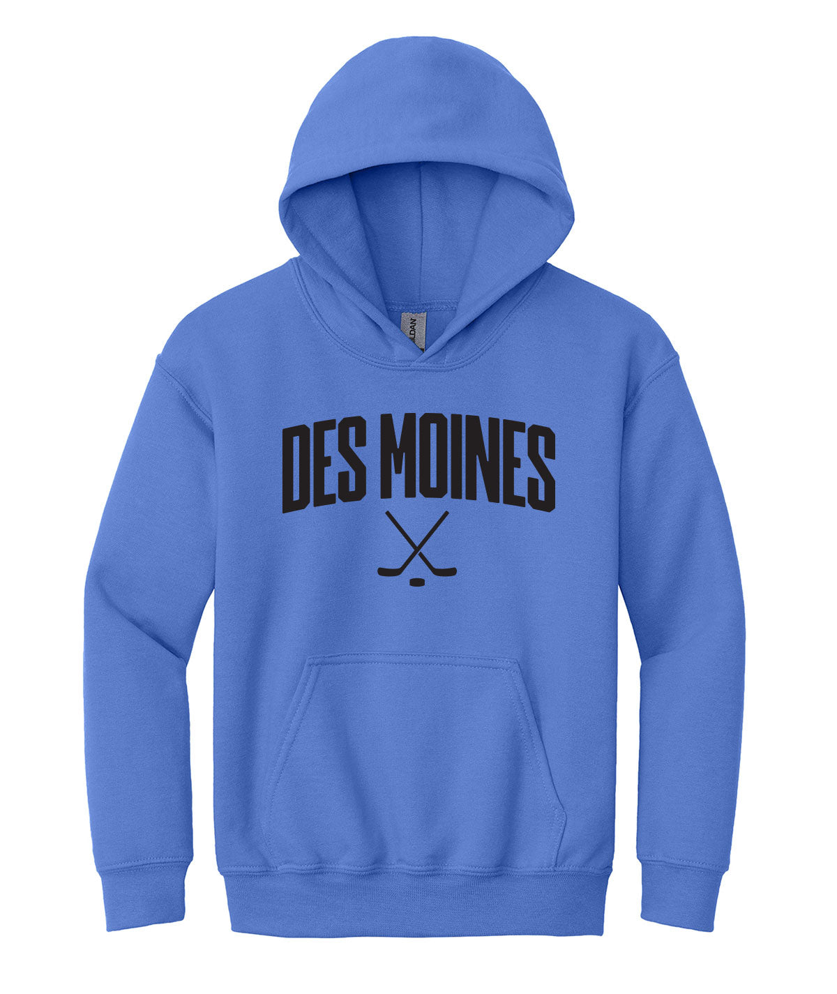 Des Moines Hockey Sticks Youth Hooded Sweatshirt