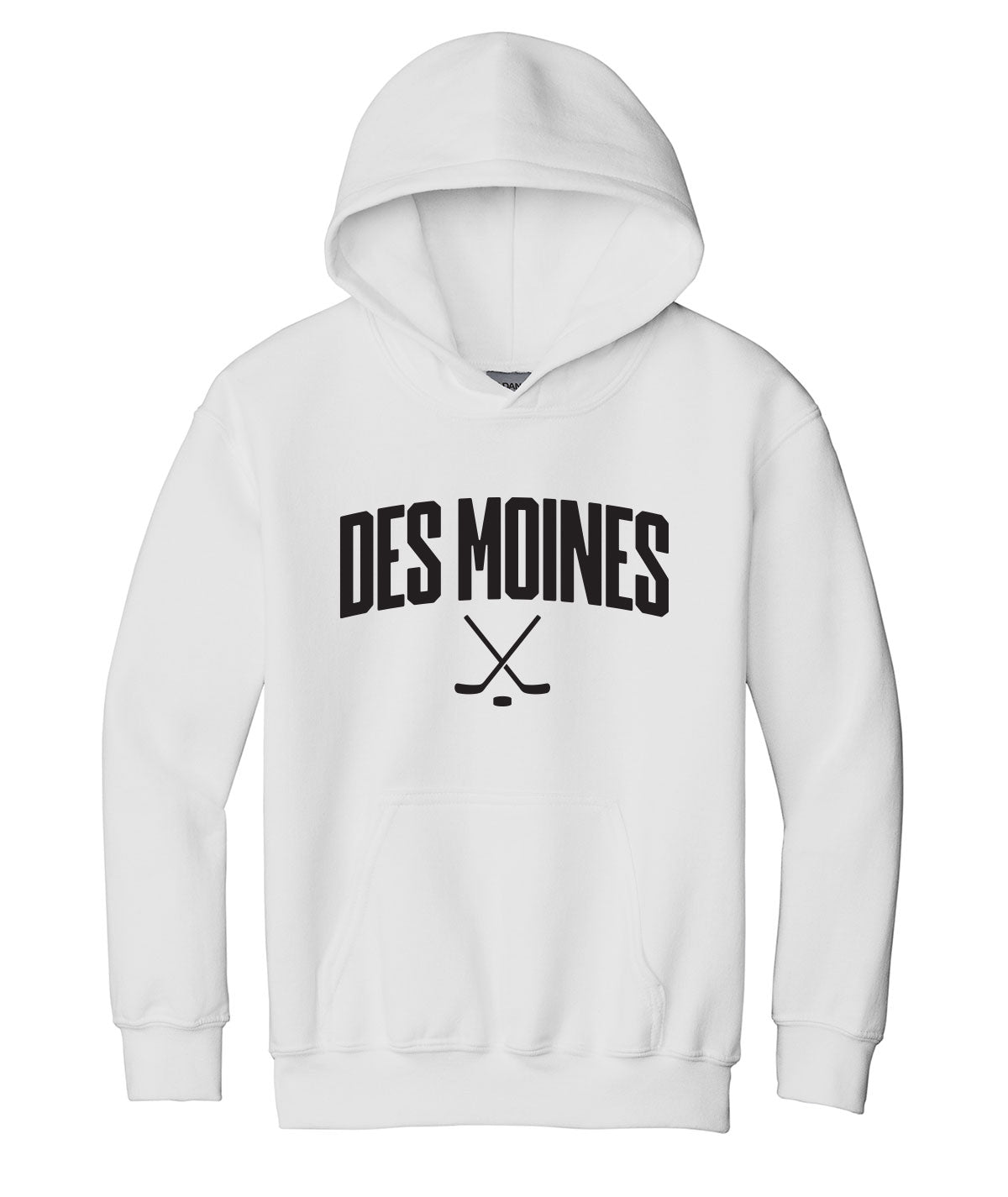 Des Moines Hockey Sticks Youth Hooded Sweatshirt